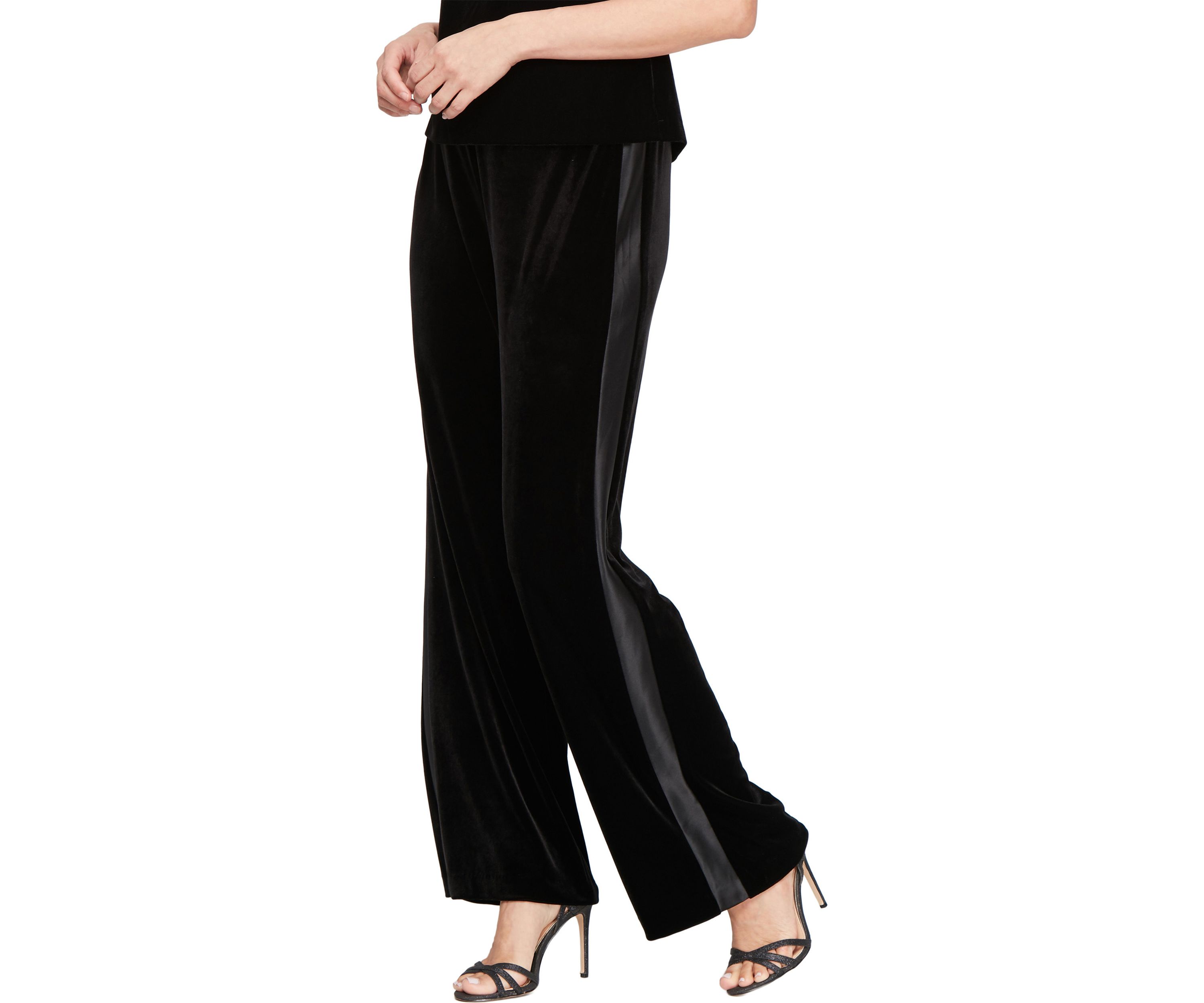 Womens Solid Velvet Pants