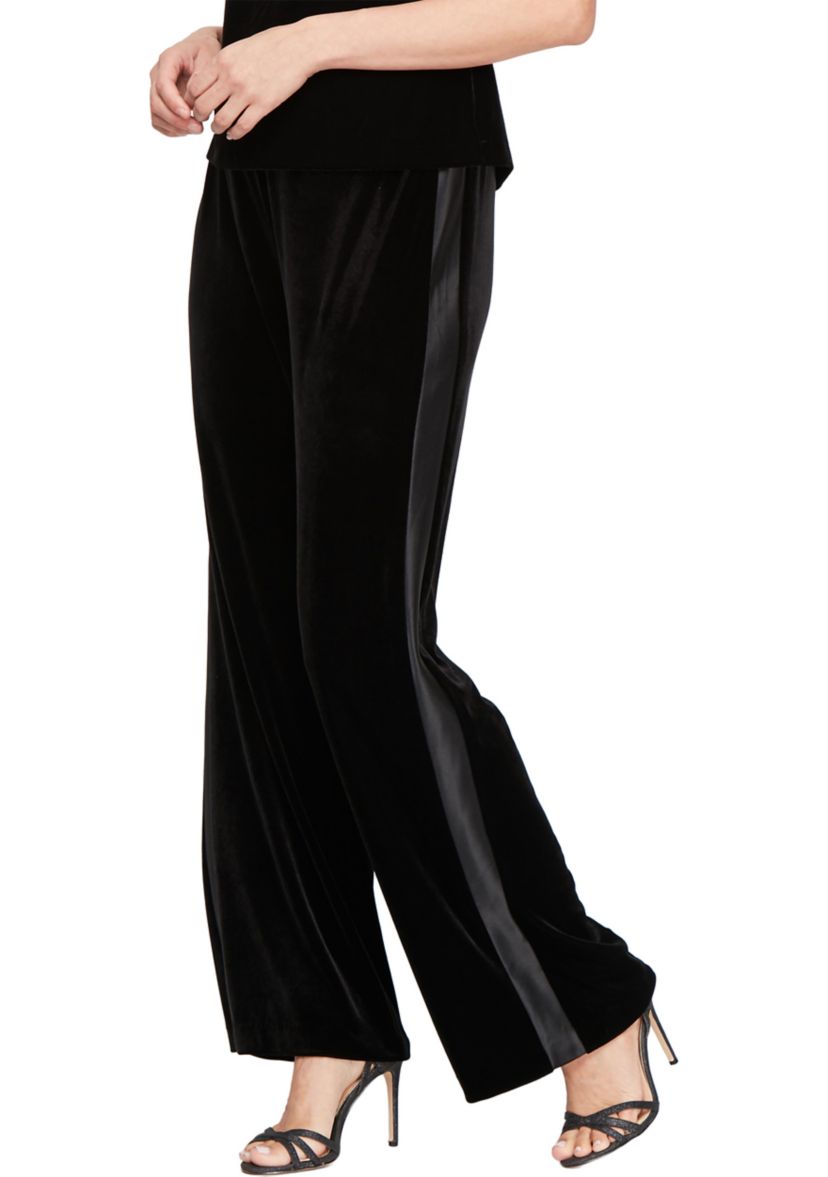 Womens Solid Velvet Pants