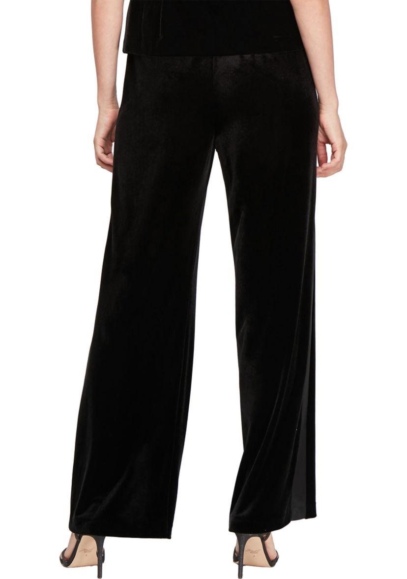 Womens Solid Velvet Pants