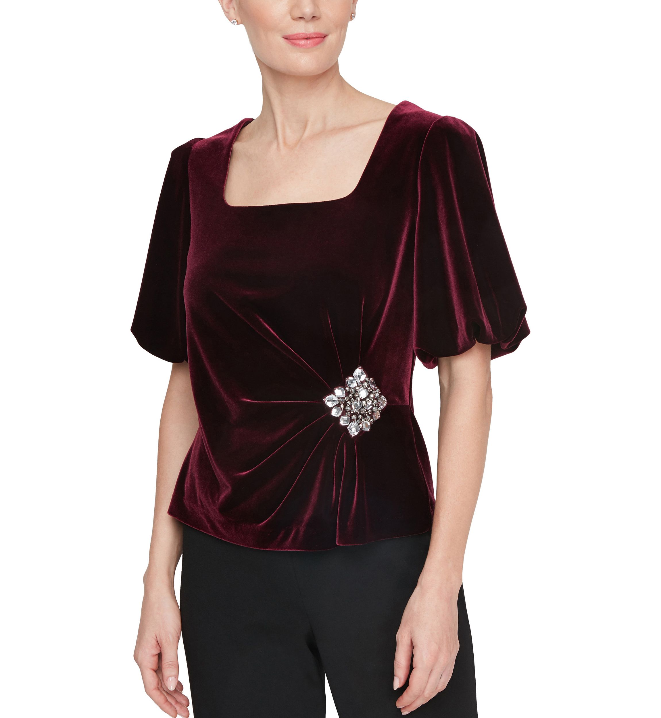 Womens Puff Sleeve Blouse
