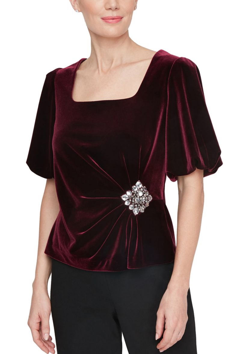Womens Puff Sleeve Blouse