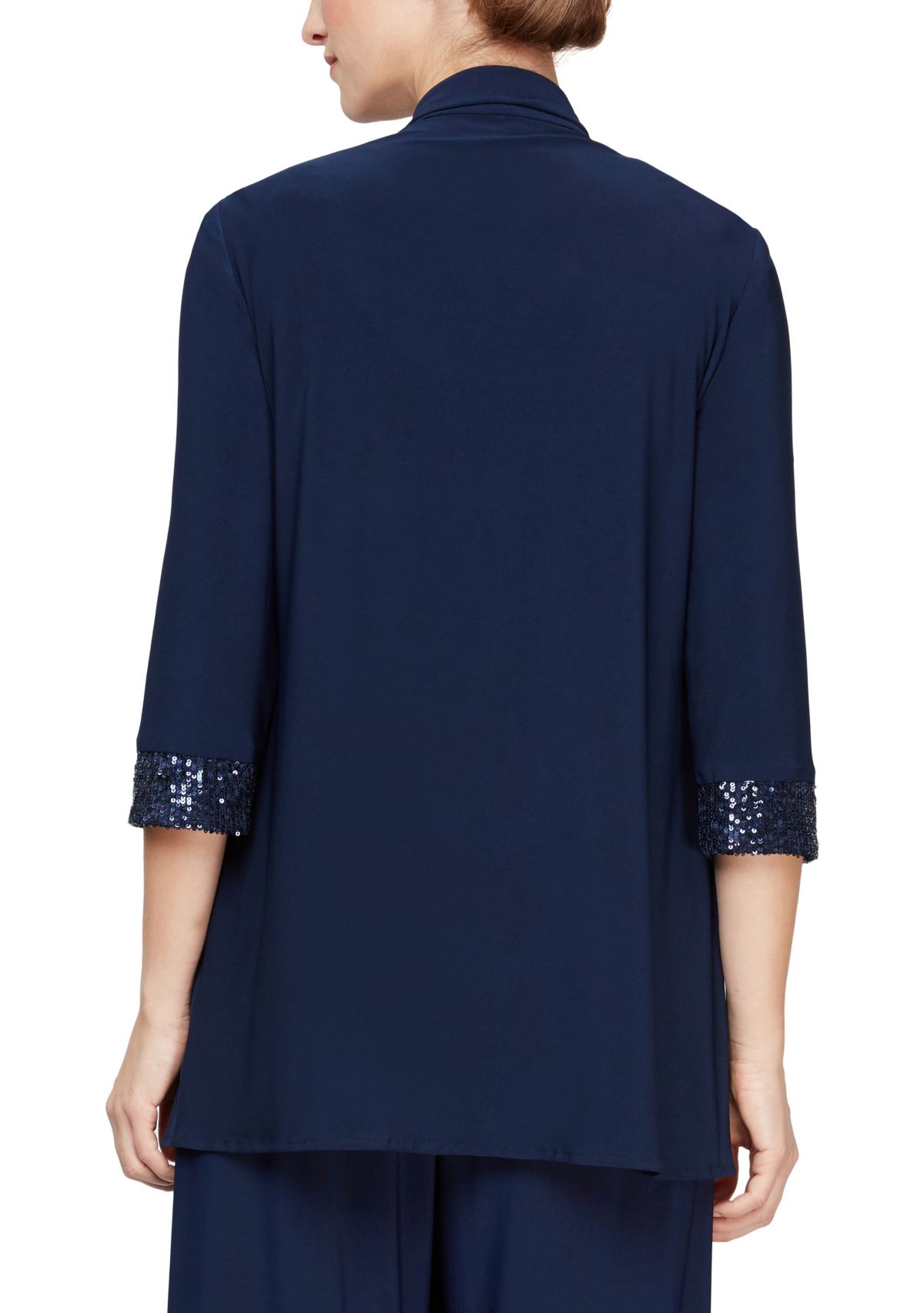 Womens 3/4 Sleeve Jacket and Sequin Tank Twinset