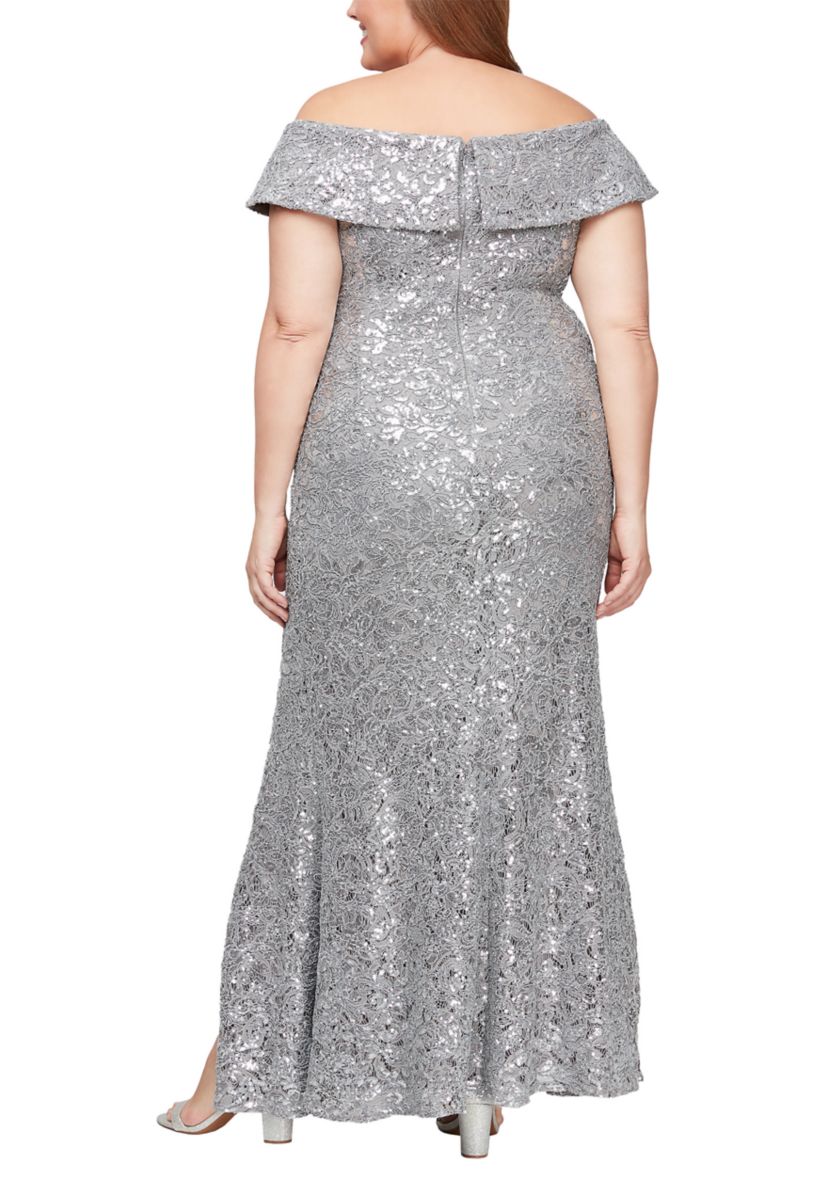 Plus Size Long Off the Shoulder Dress