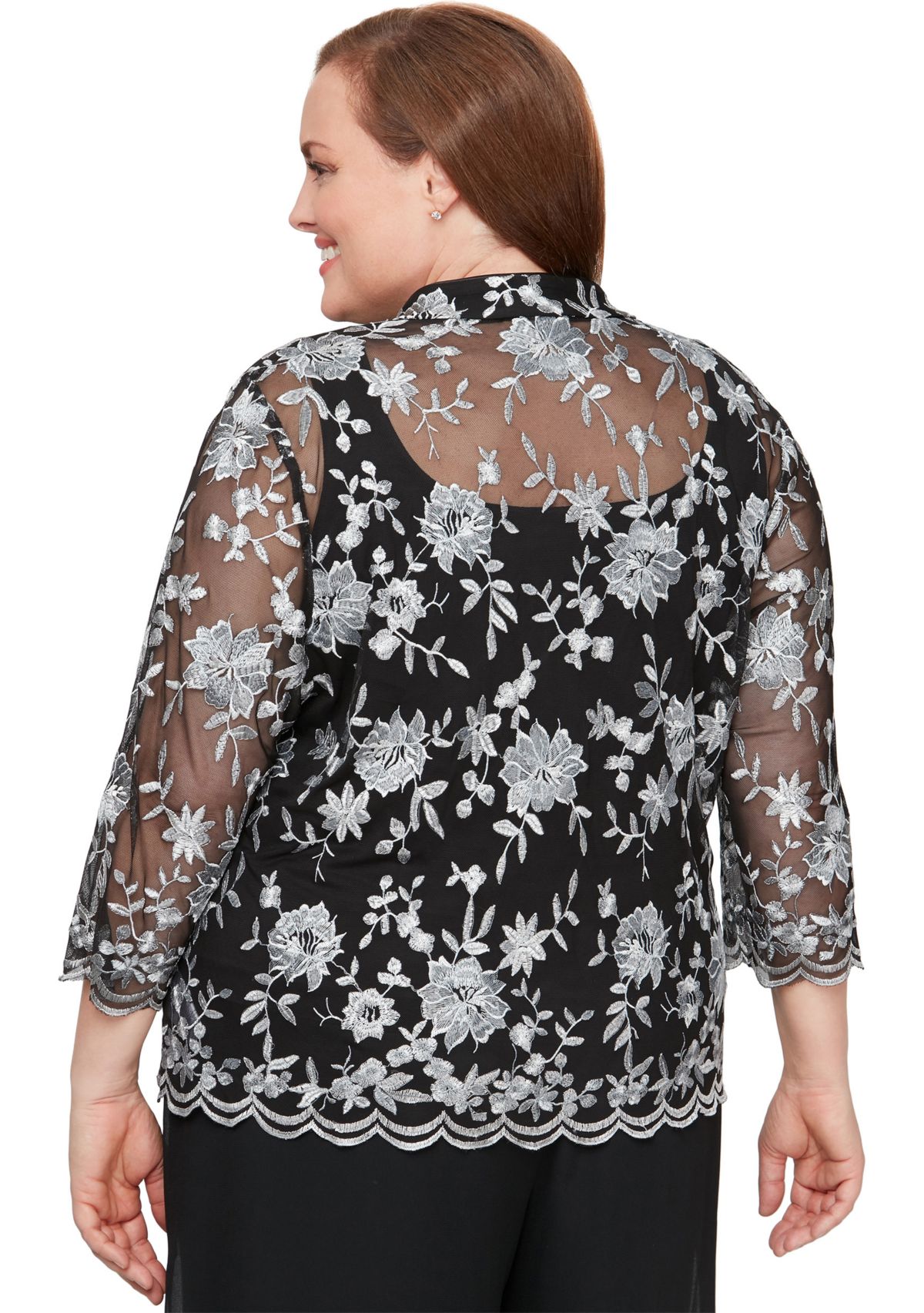 Plus Size 3/4 Sleeve Twinset