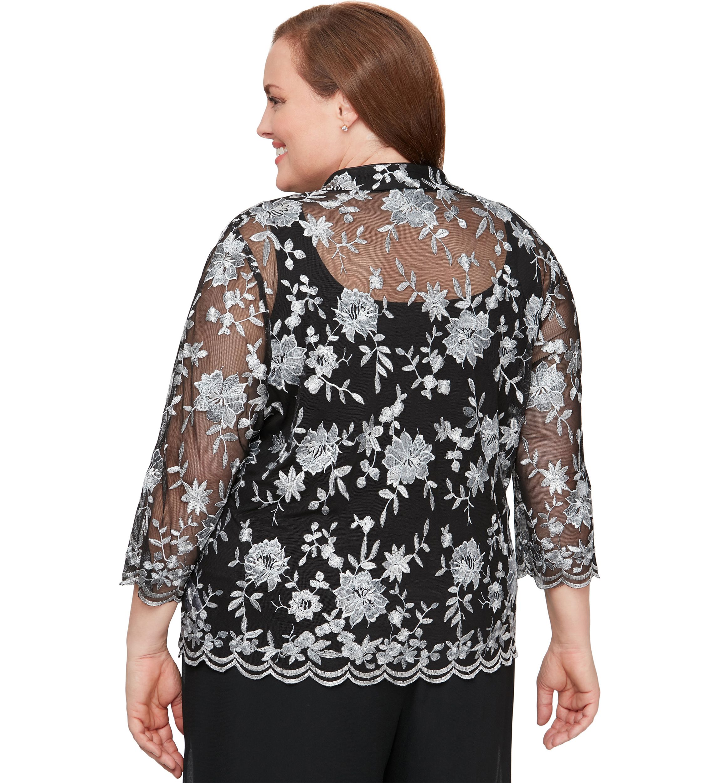 Plus Size 3/4 Sleeve Twinset