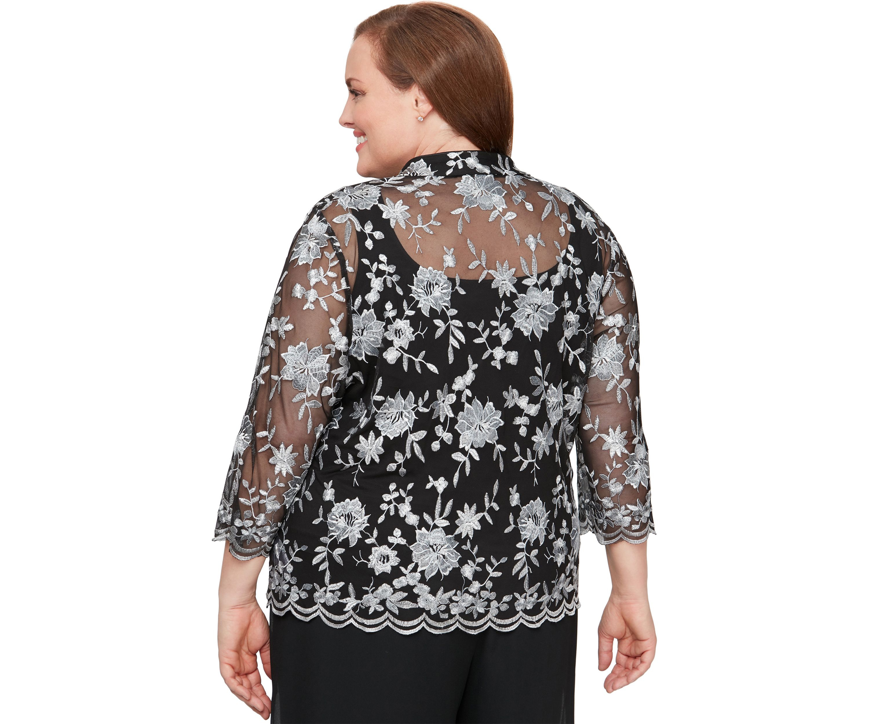 Plus Size 3/4 Sleeve Twinset