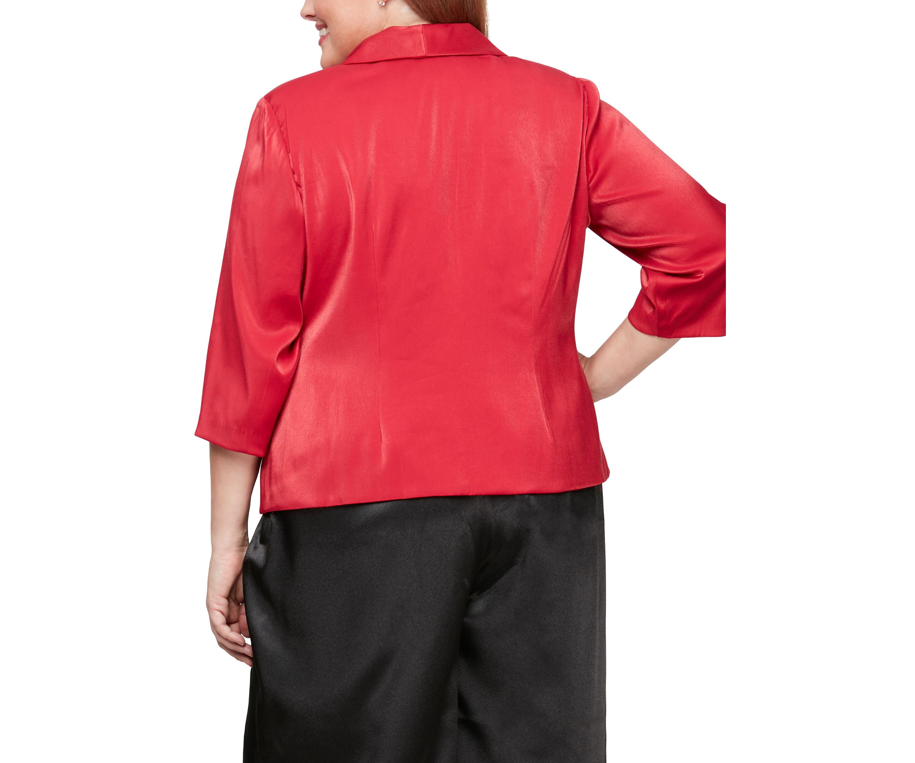 Plus Size 3/4 Sleeve Side Closure Blouse