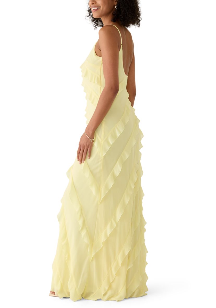 yellow short dresses Simple A Line Cross Back Yellow Homecoming Dress with Pockets PD280 US0 / Yellow main image 1