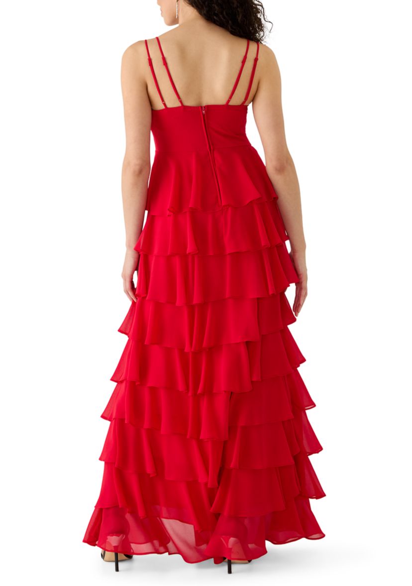 b darlin red high low dress B. Darlin high low hem party dress