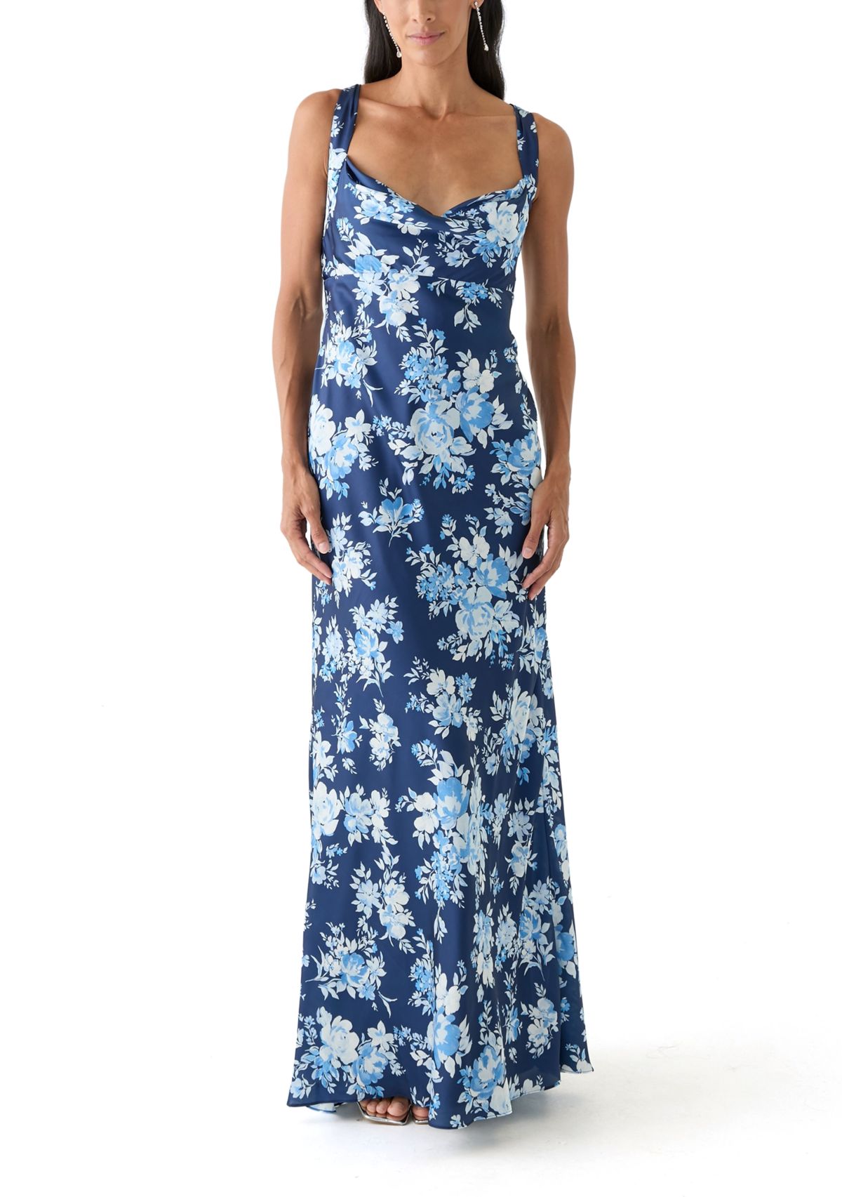 Womens Floral Printed Maxi Dress