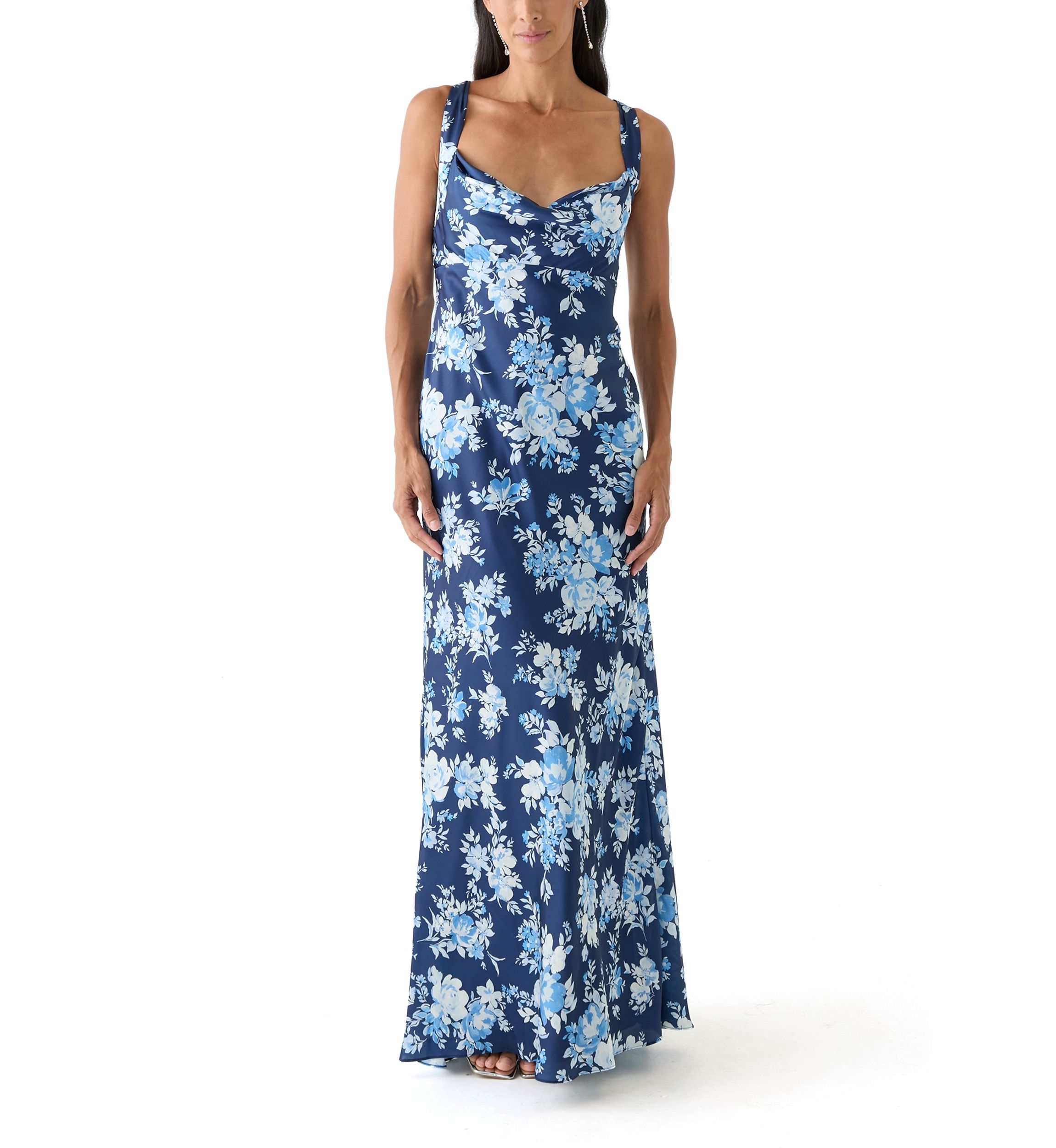 Womens Floral Printed Maxi Dress