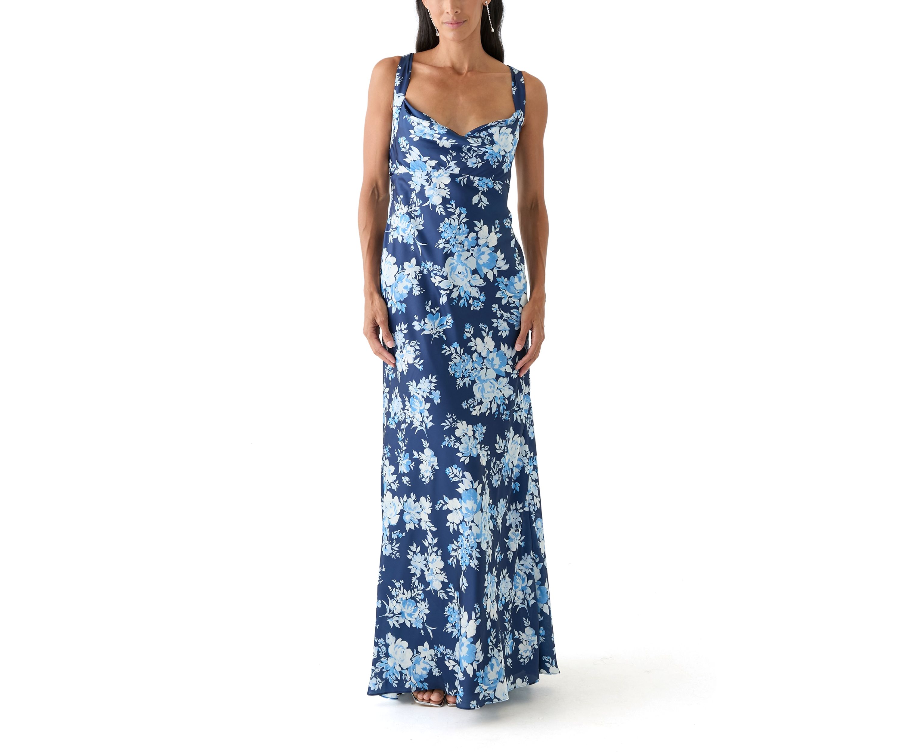 Womens Floral Printed Maxi Dress