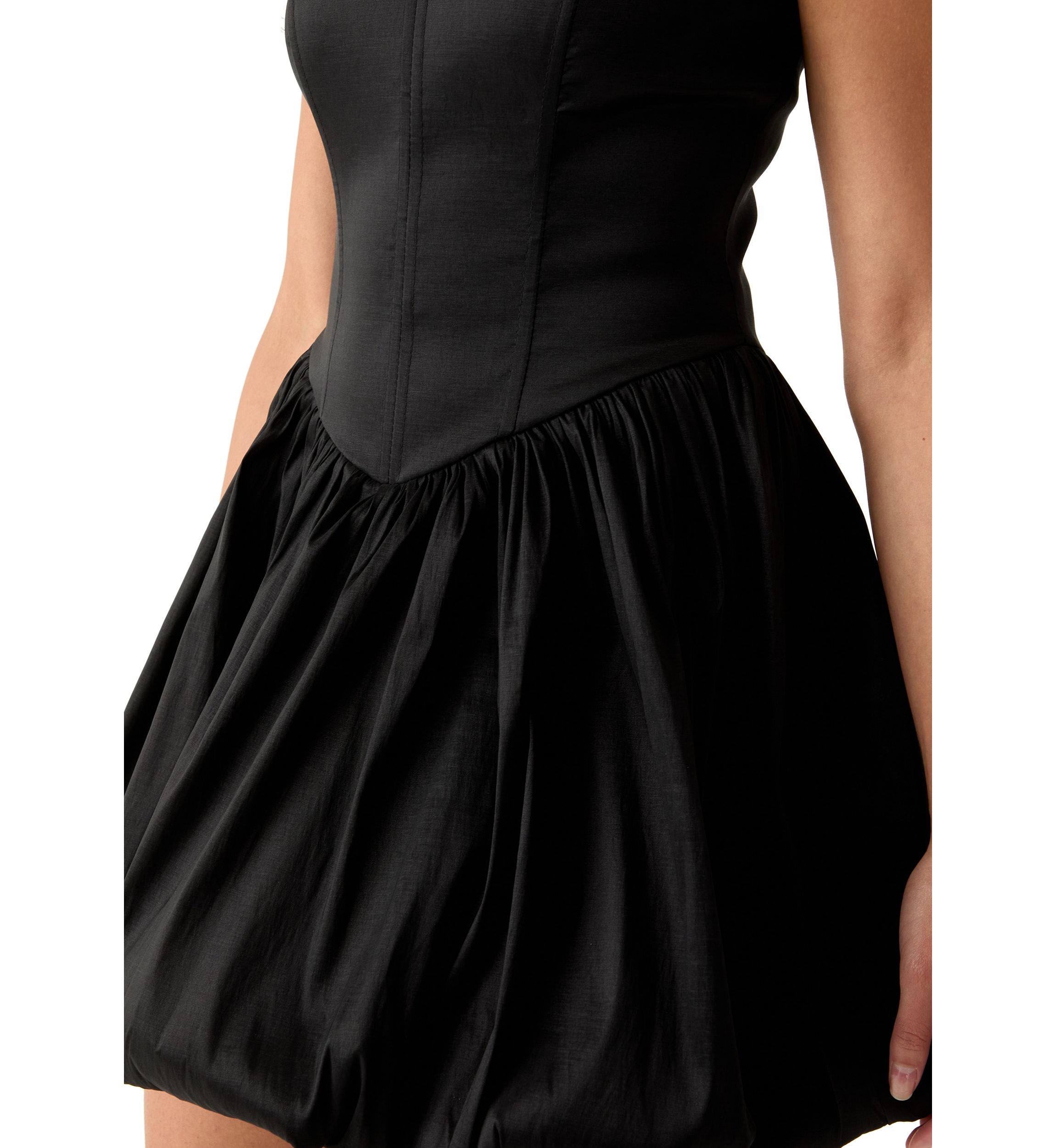 Strapless Bustier Bodice with Bubble Skirt Dress 