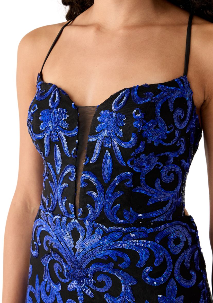 Spaghetti Strap V-Neck with Inster Bodycon Dress 