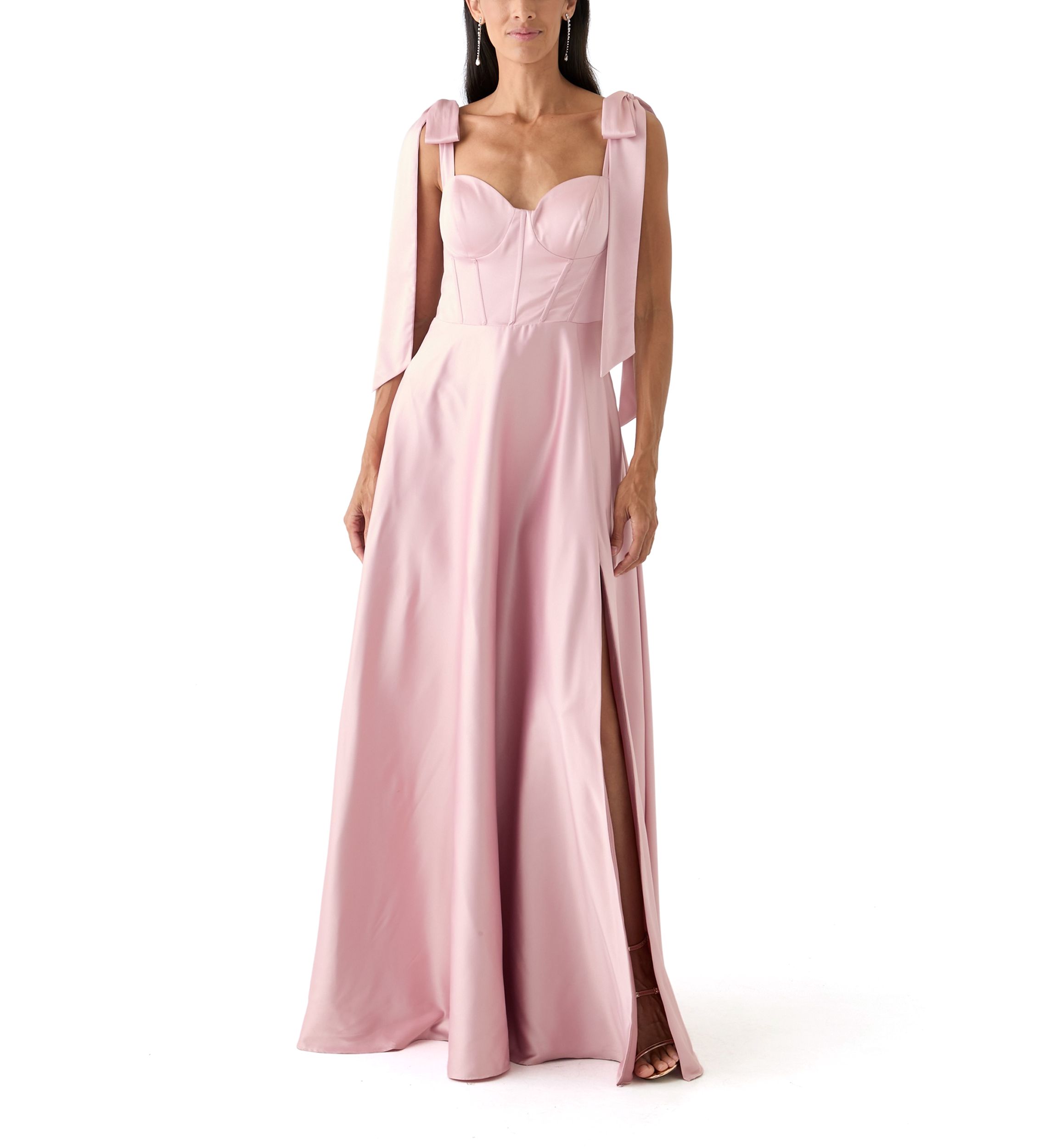 Womens Sweetheart Neck Maxi Dress