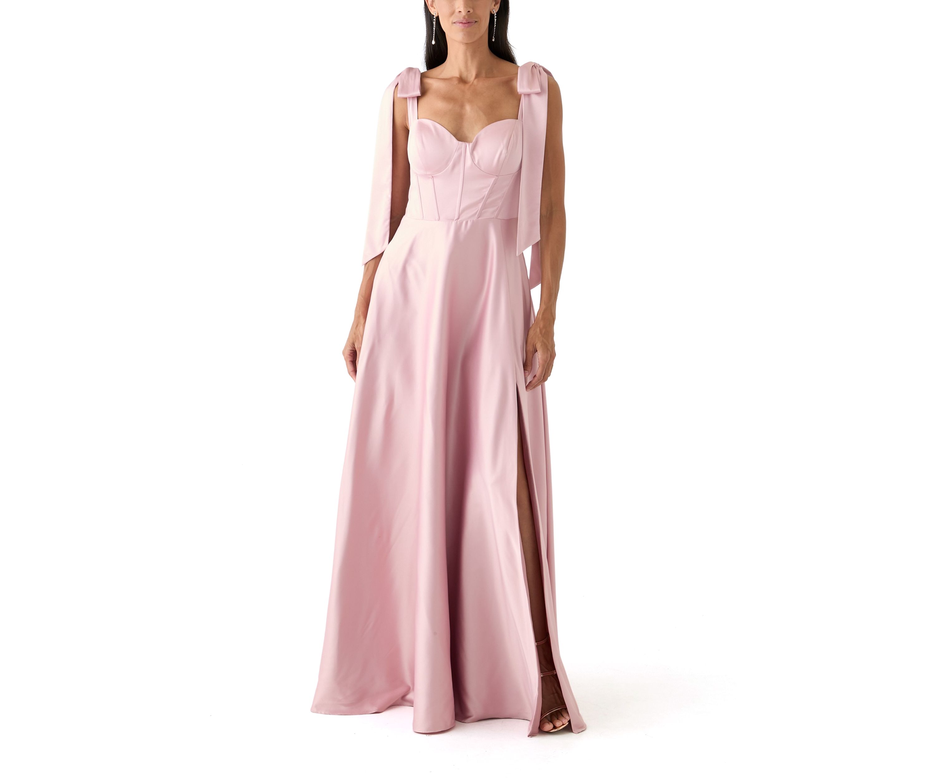 Womens Sweetheart Neck Maxi Dress