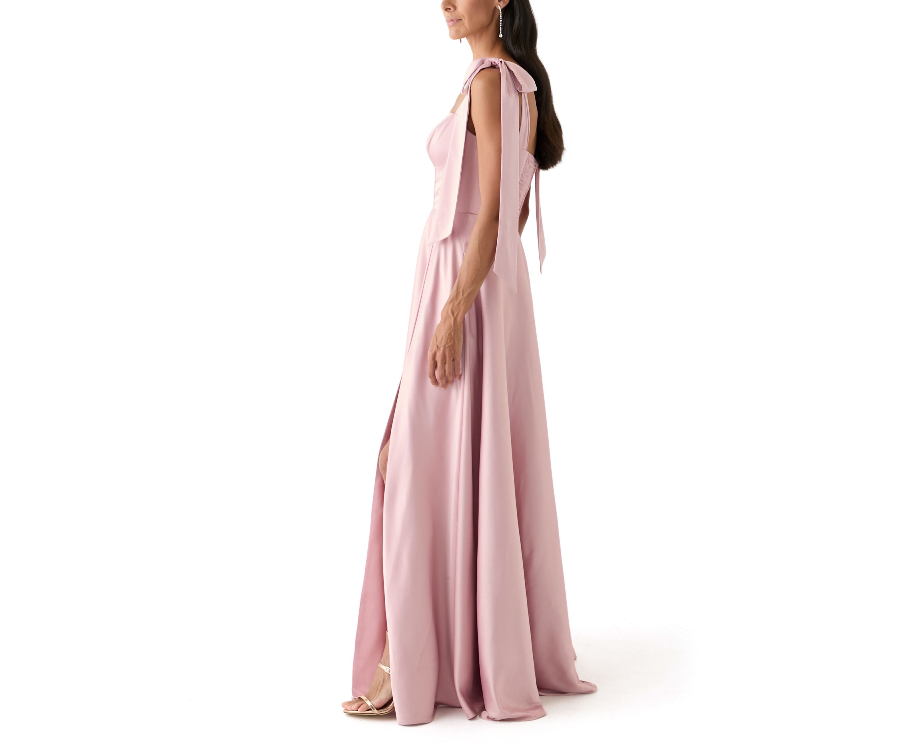 Womens Sweetheart Neck Maxi Dress