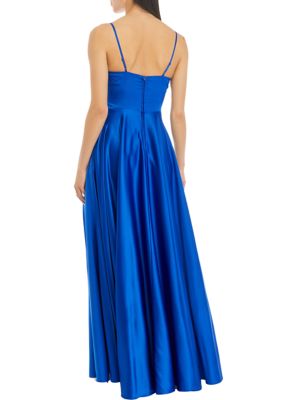 Women's Satin Slip Dress With Slit