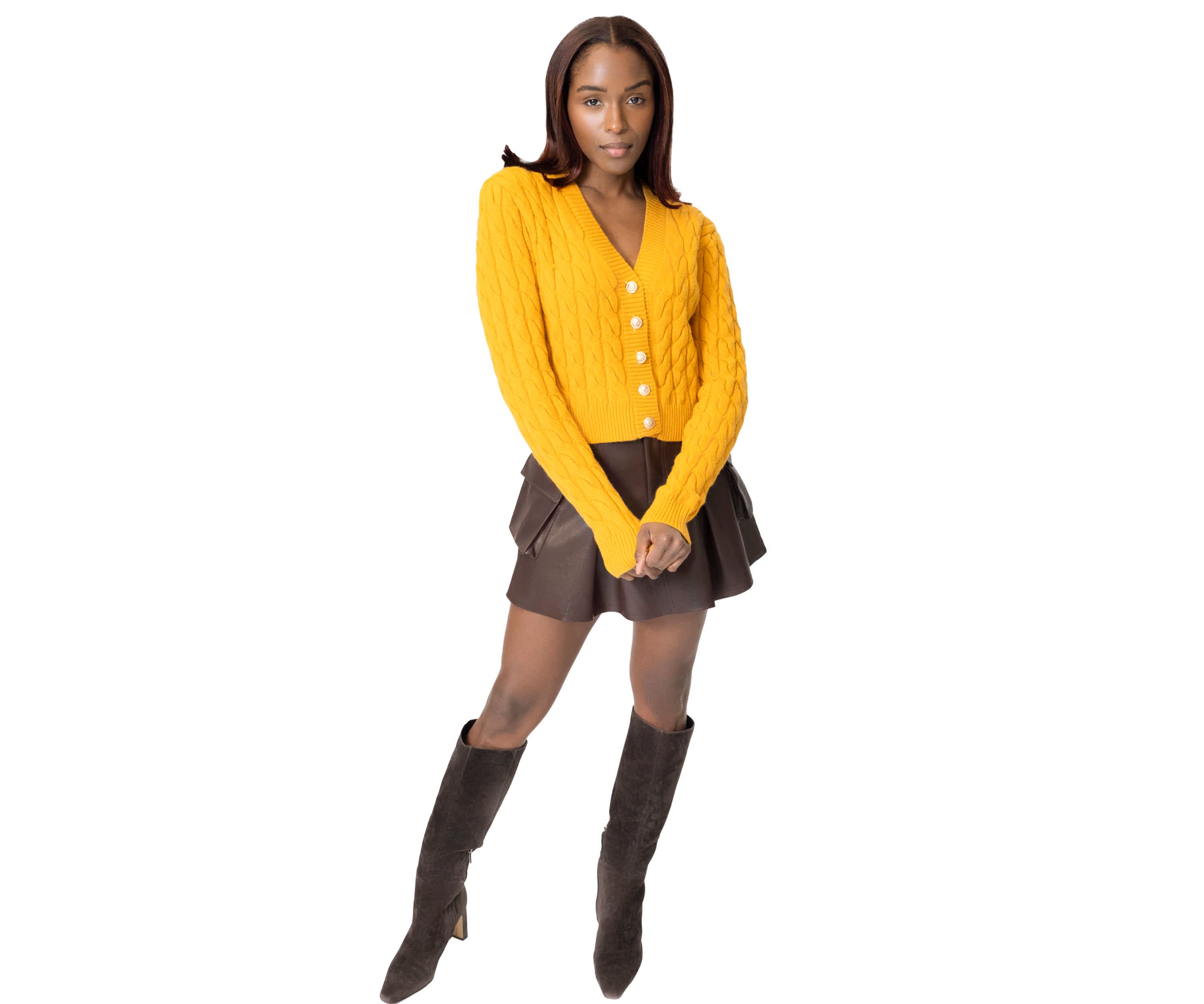 Adley Faux Leather Skirt