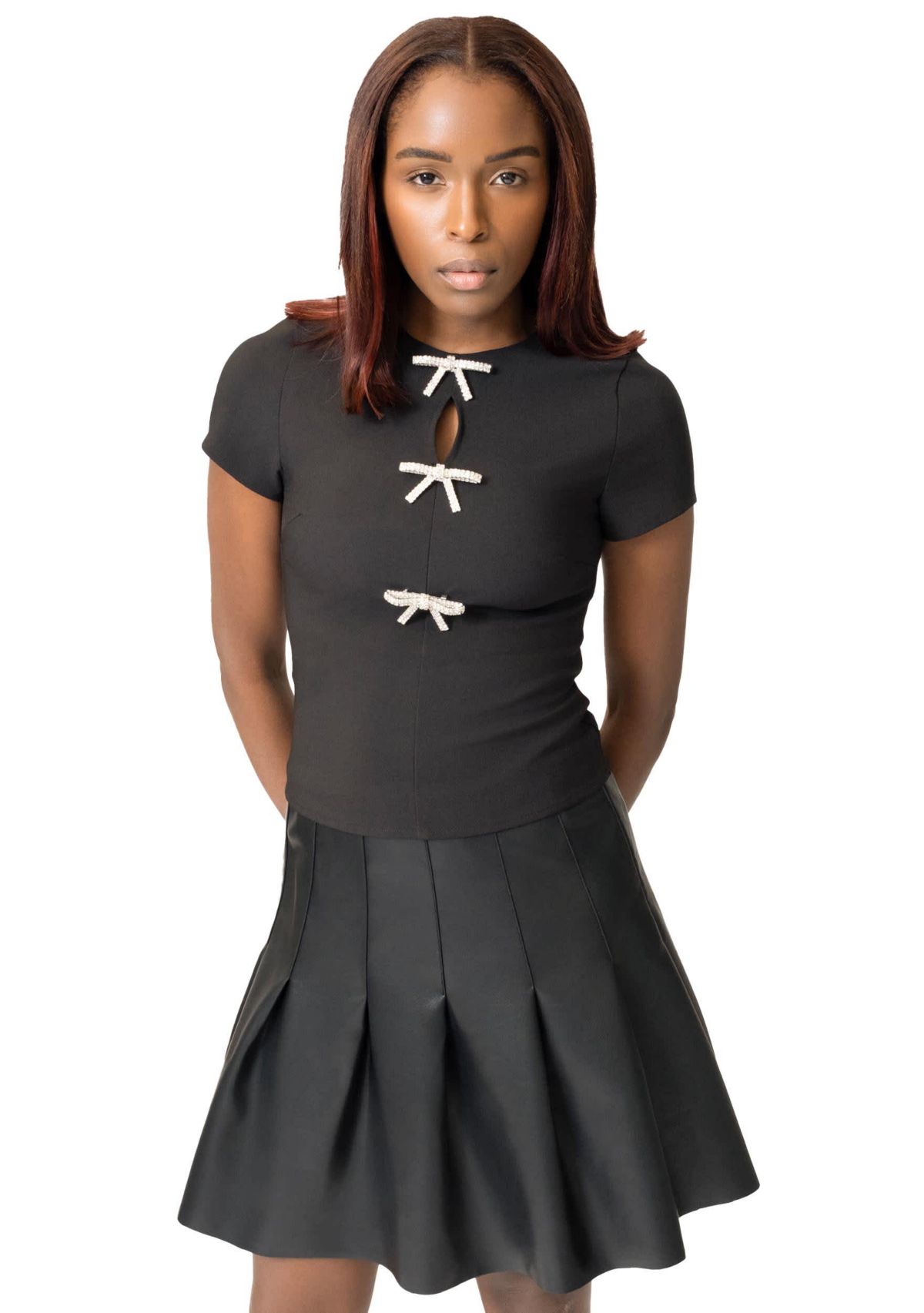 Crystal Bow Trim Top