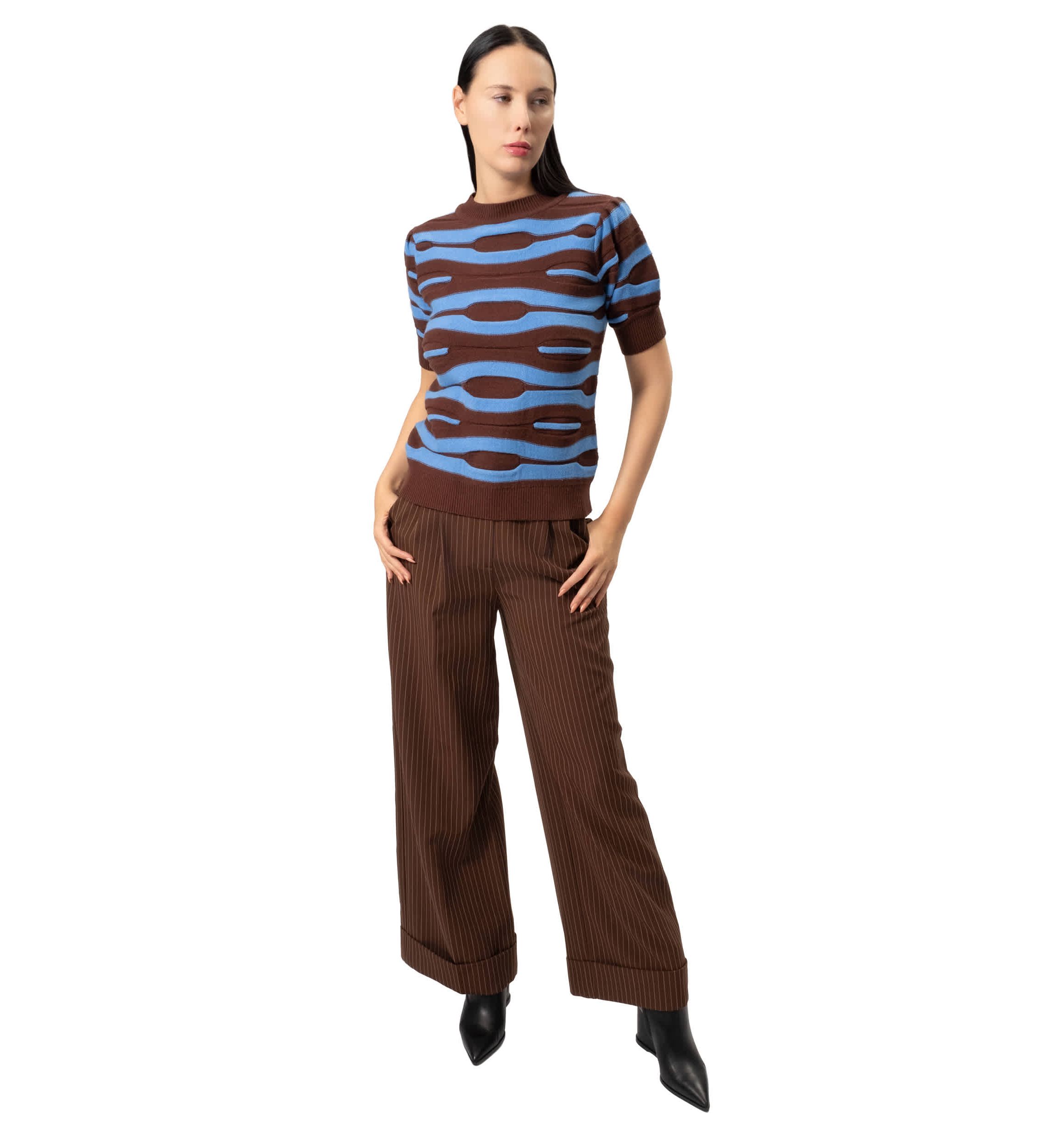 Quinn Pinstripe Wide Leg Pants