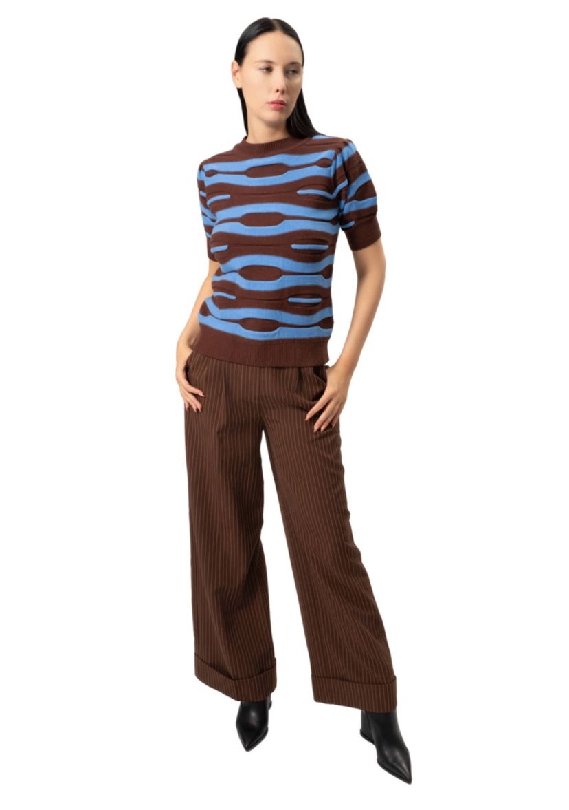 Quinn Pinstripe Wide Leg Pants