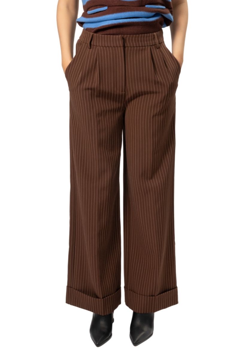 Quinn Pinstripe Wide Leg Pants
