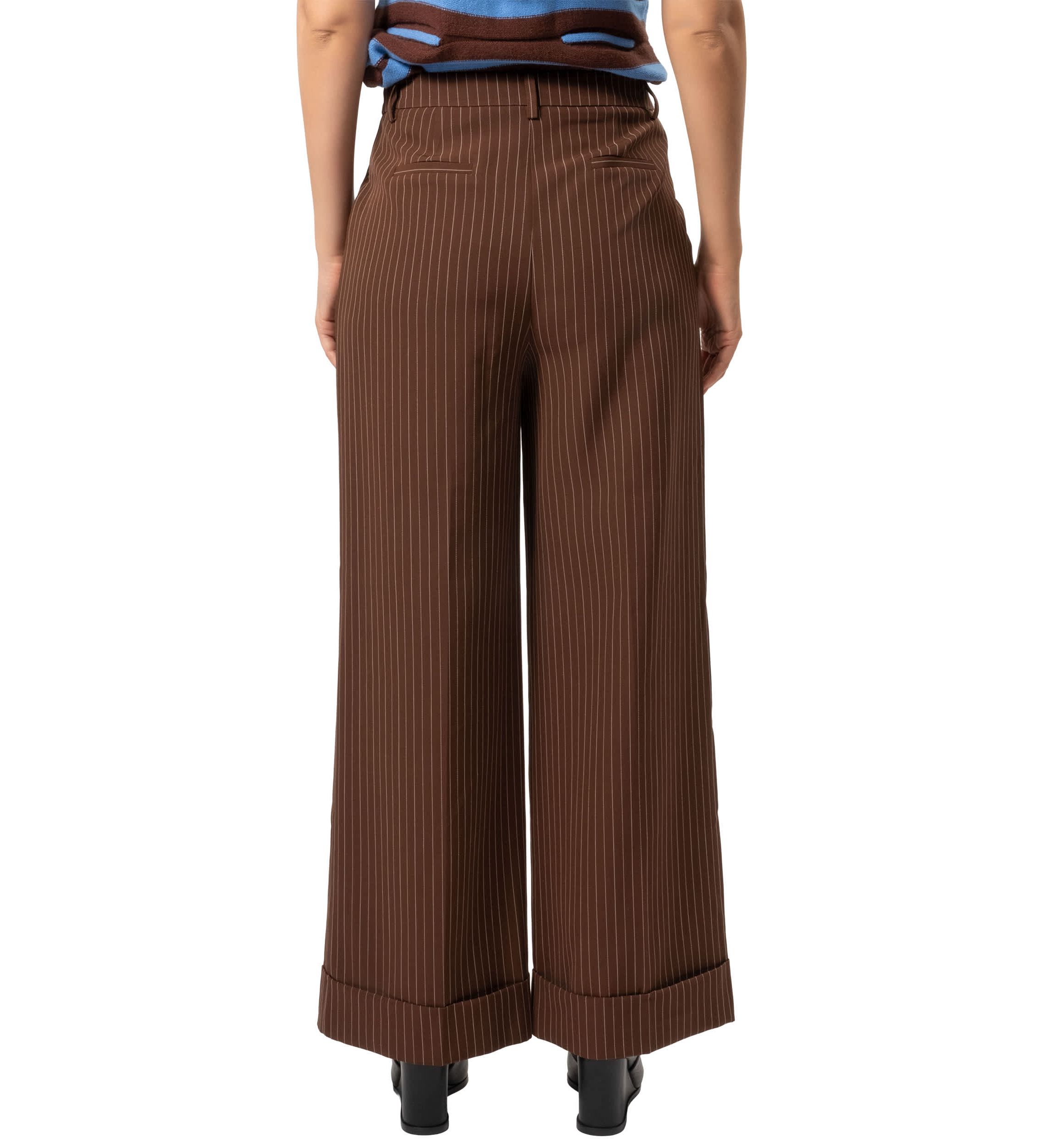 Quinn Pinstripe Wide Leg Pants