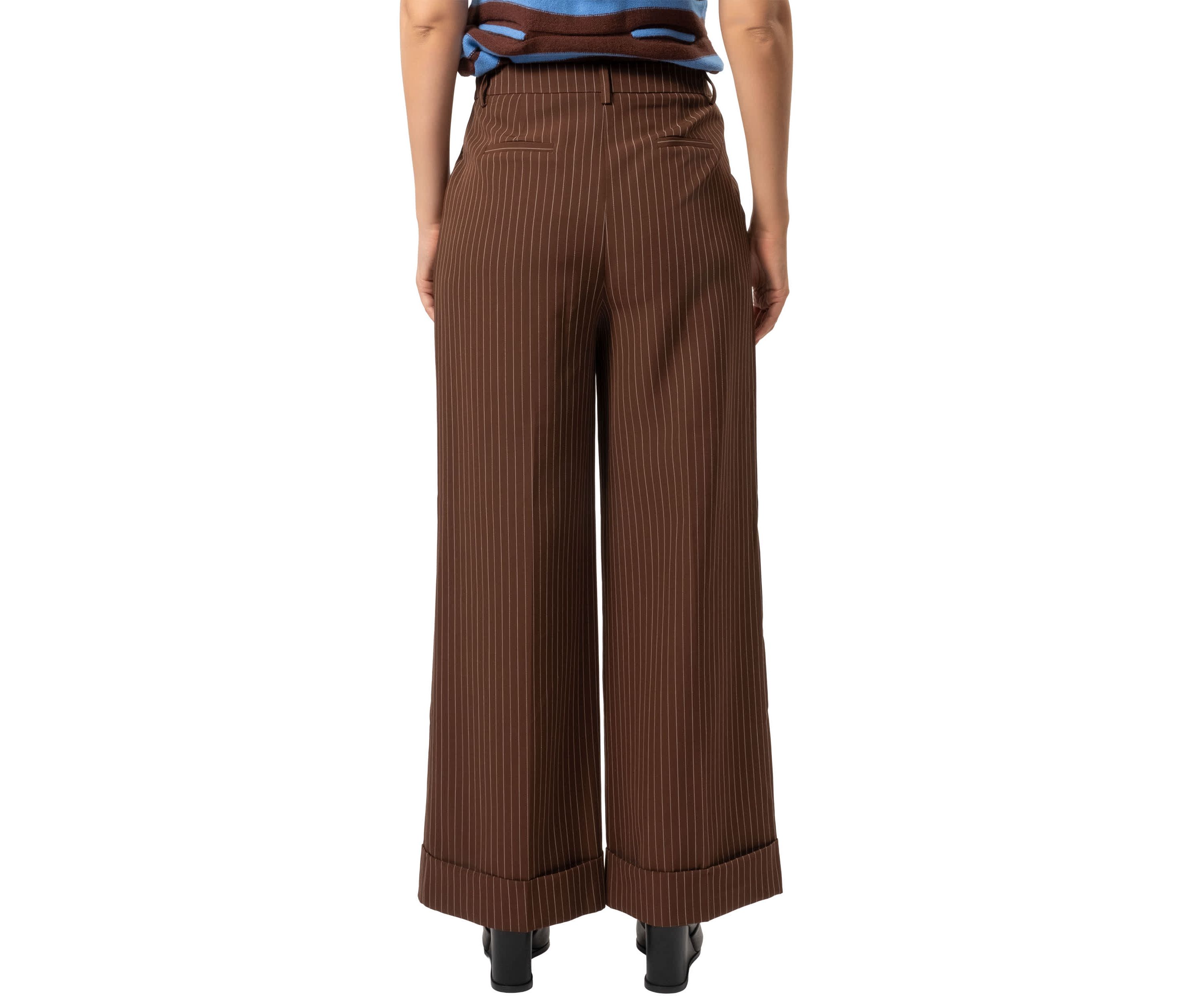 Quinn Pinstripe Wide Leg Pants