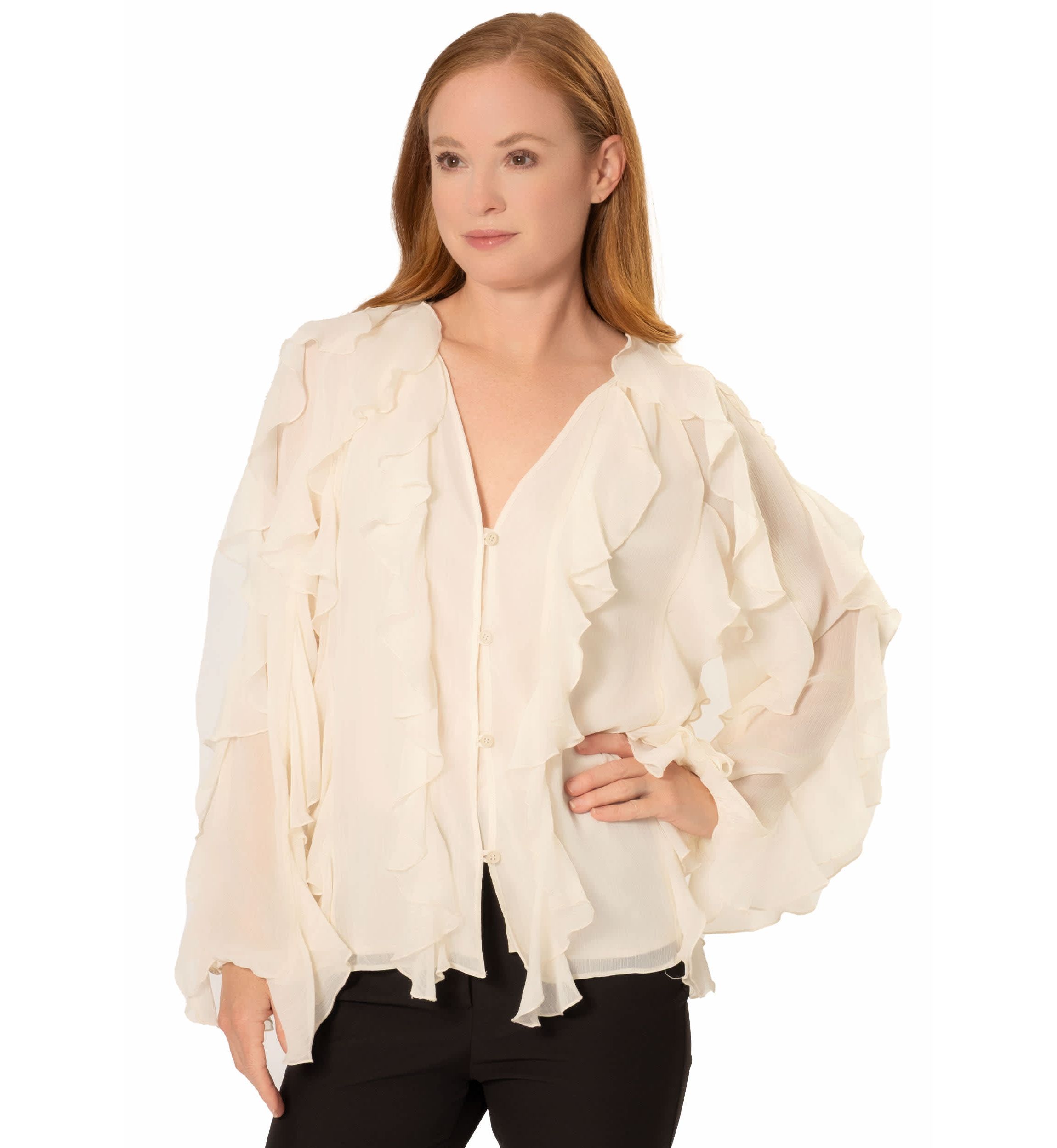 FLYN RUFFLE BLOUSE
