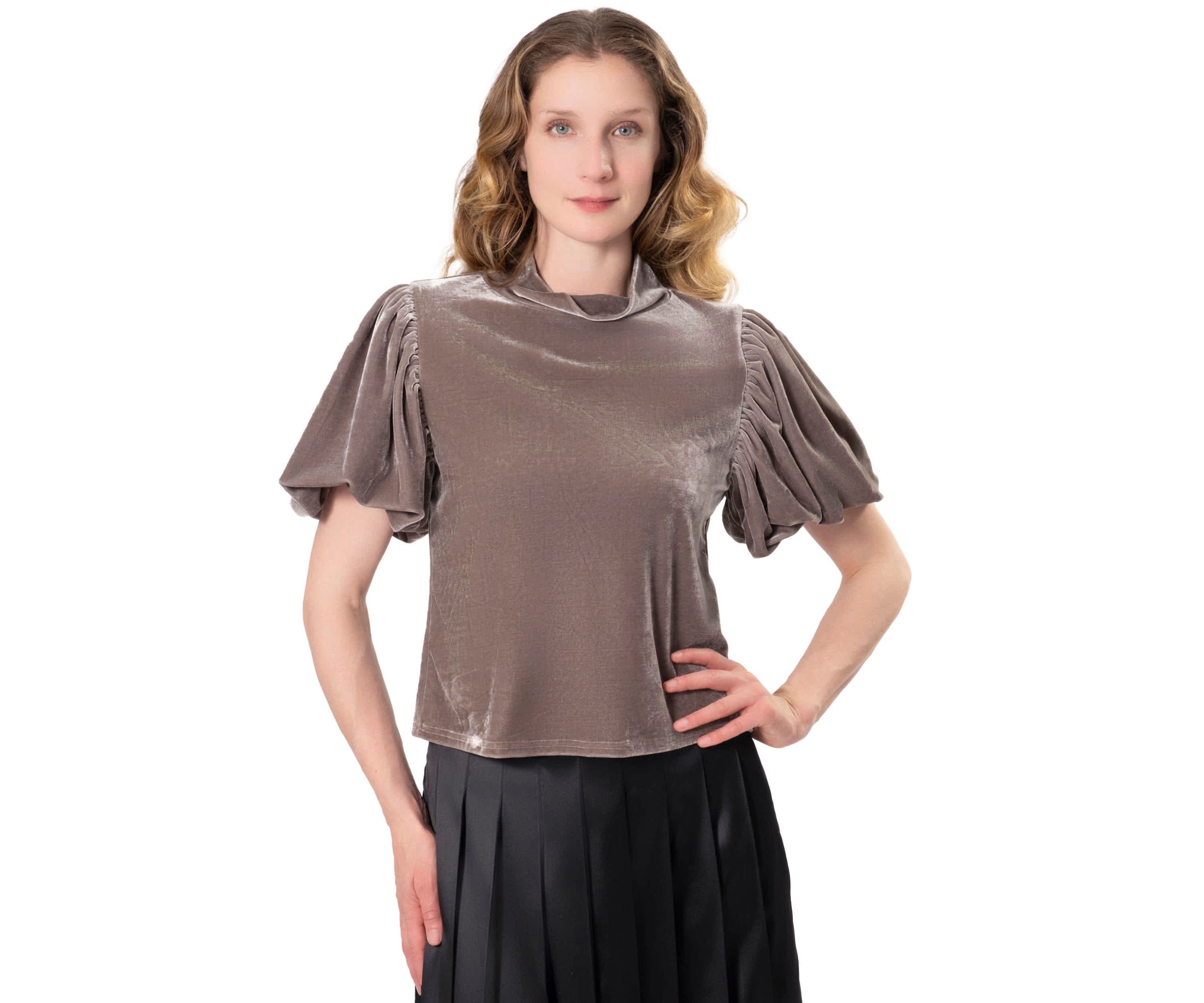 VELVET MOCKNECK TOP