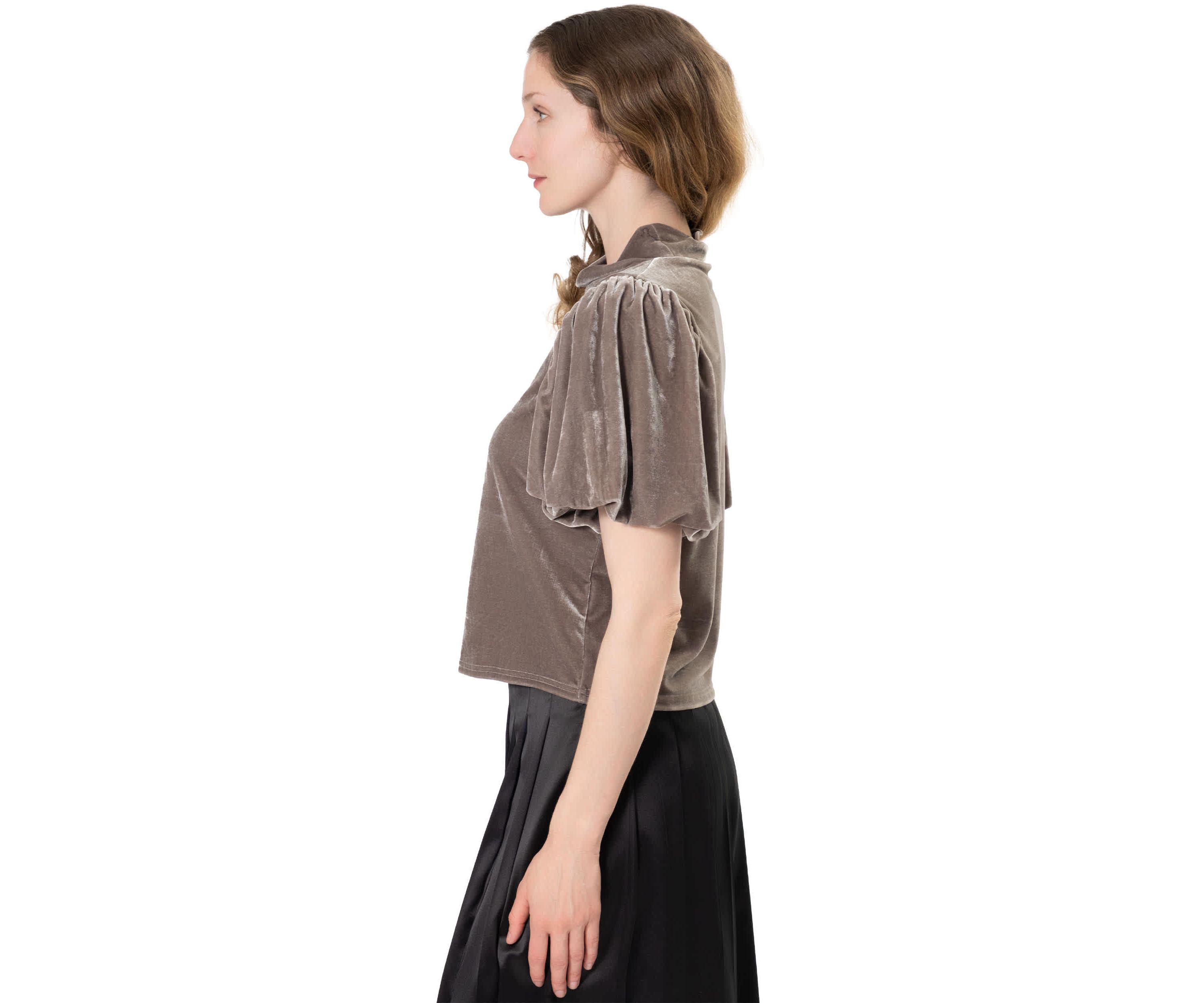 VELVET MOCKNECK TOP