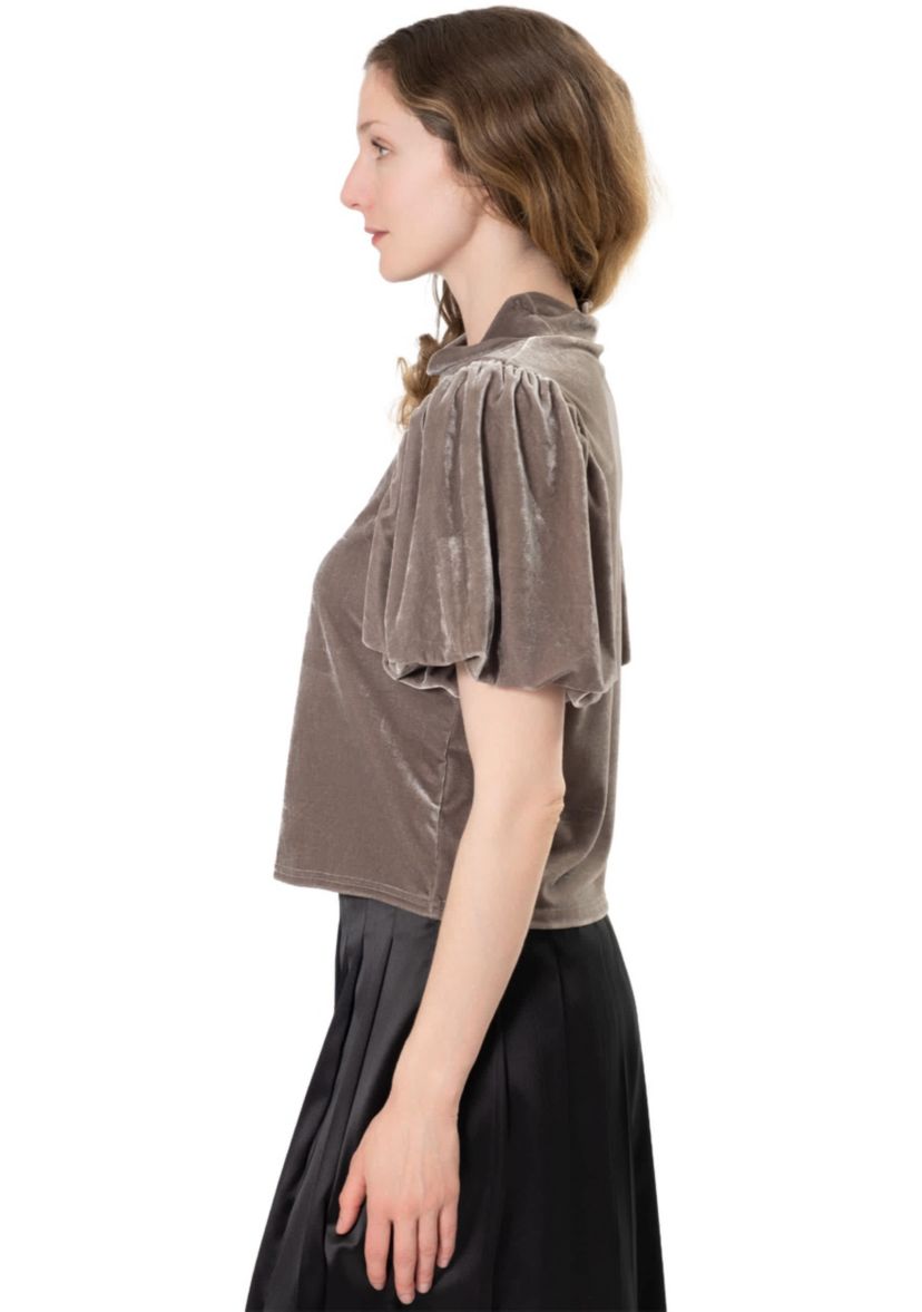 VELVET MOCKNECK TOP