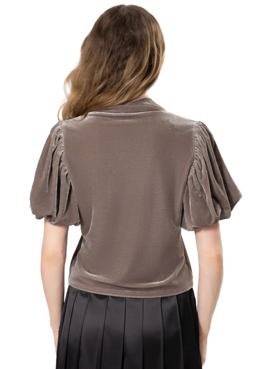 VELVET MOCKNECK TOP