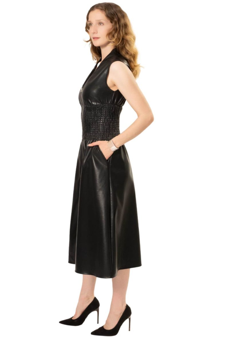 faux leather zip dress CHOOSE ME FAUX LEATHER ZIP UP MINI DRESS – AKIRA