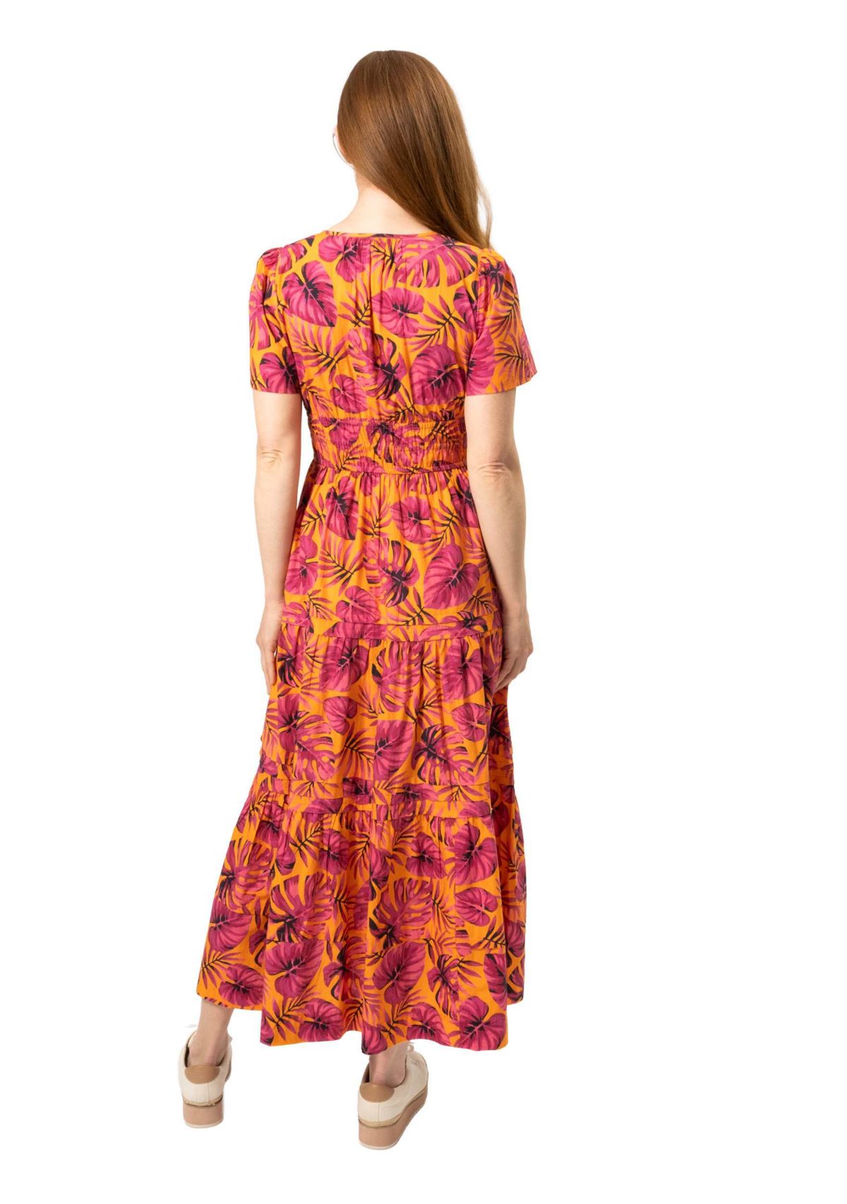 Orange Floral Dress