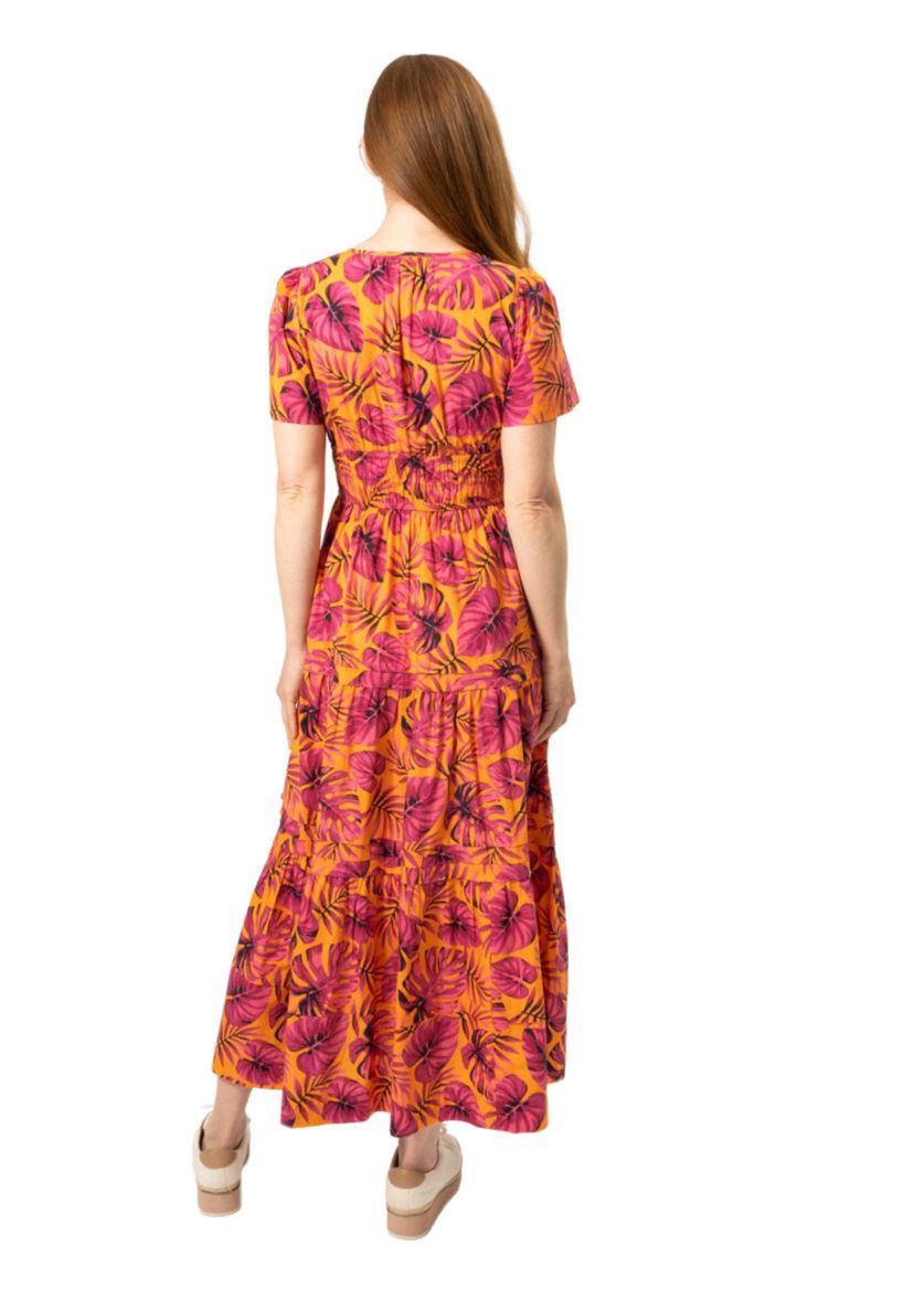 Orange Floral Dress