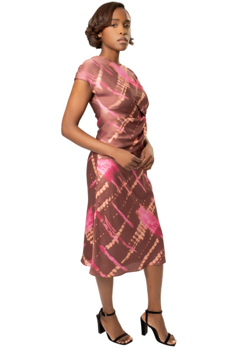AREA STARS Avery Print Draped Dress | Belk