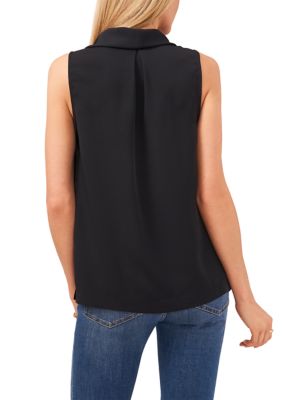 Women's Sleeveless Cowl Neck Luxe Blouse