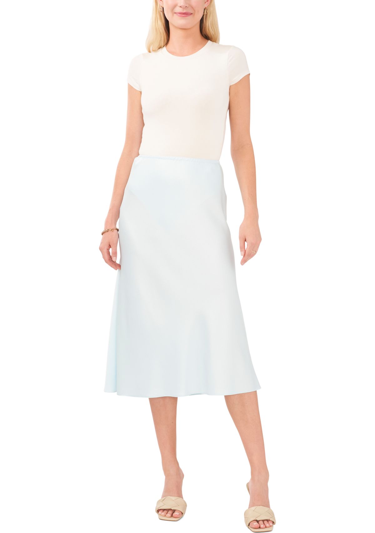 Womens Midi Slip Skirt