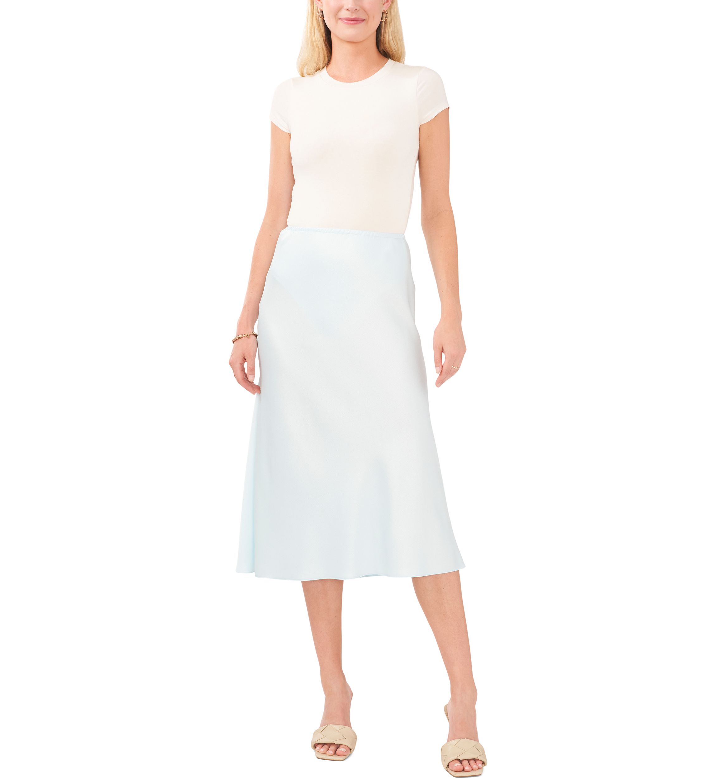 Womens Midi Slip Skirt