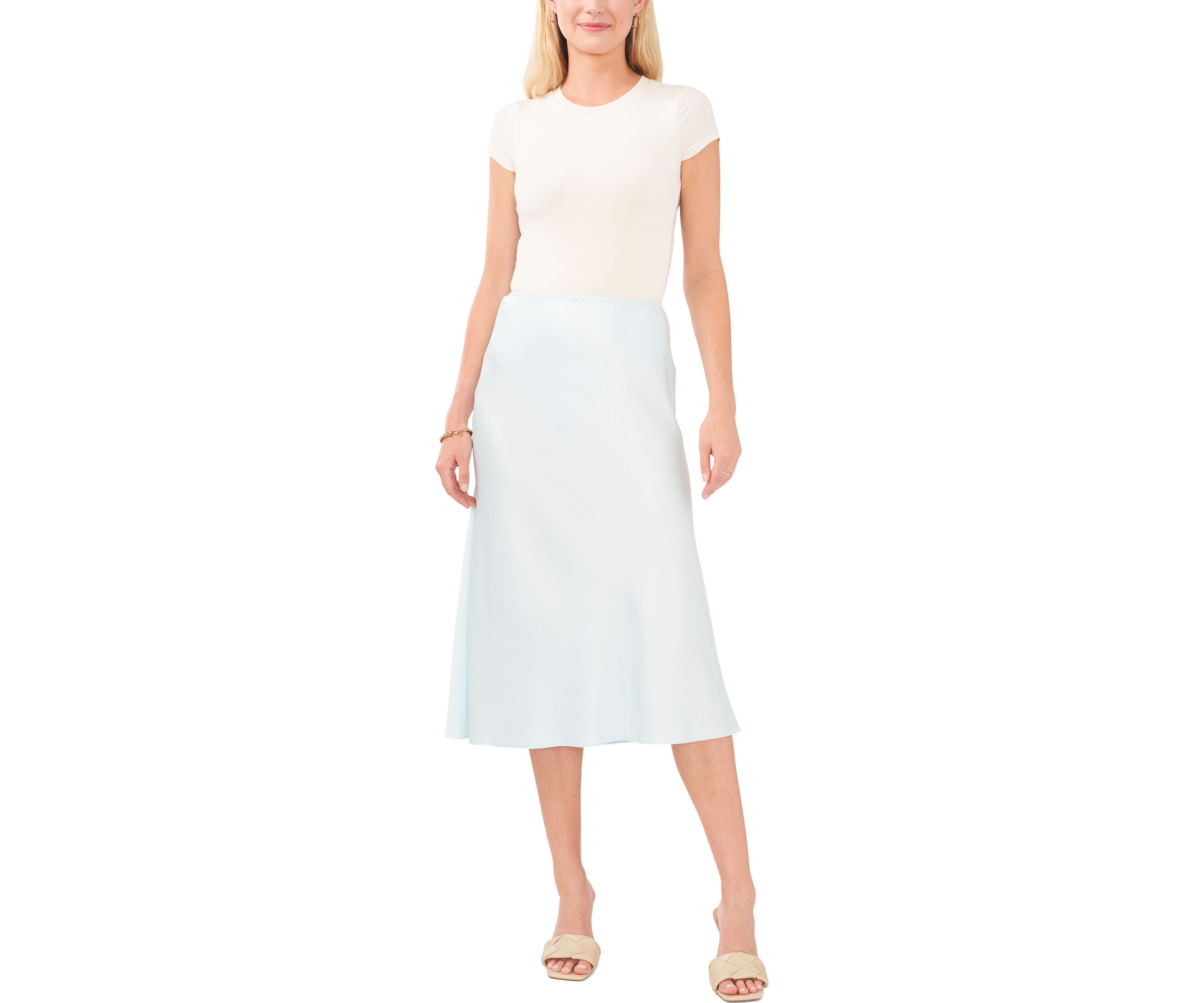Womens Midi Slip Skirt