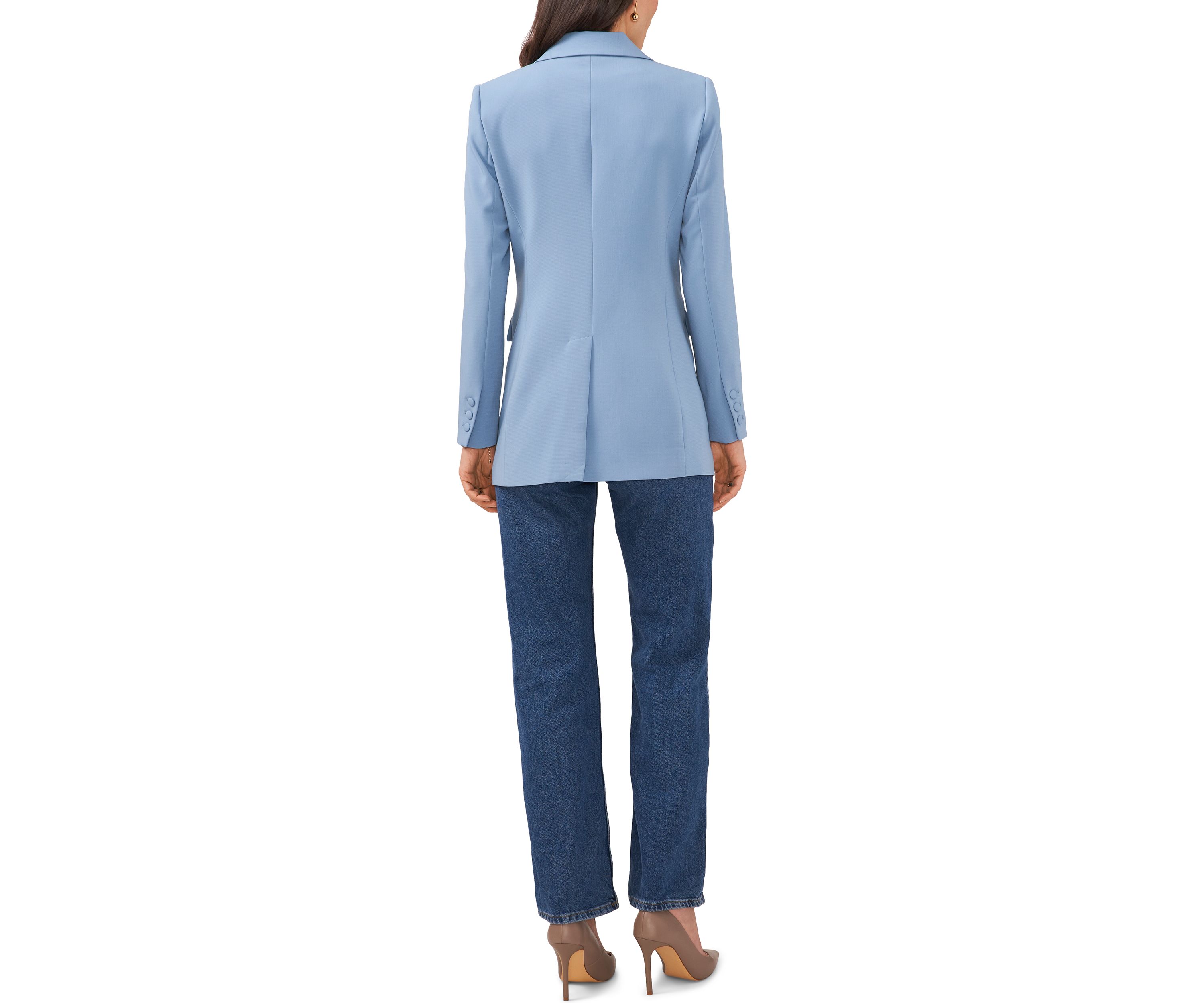 Womens Single Breasted Blazer with Large Pockets