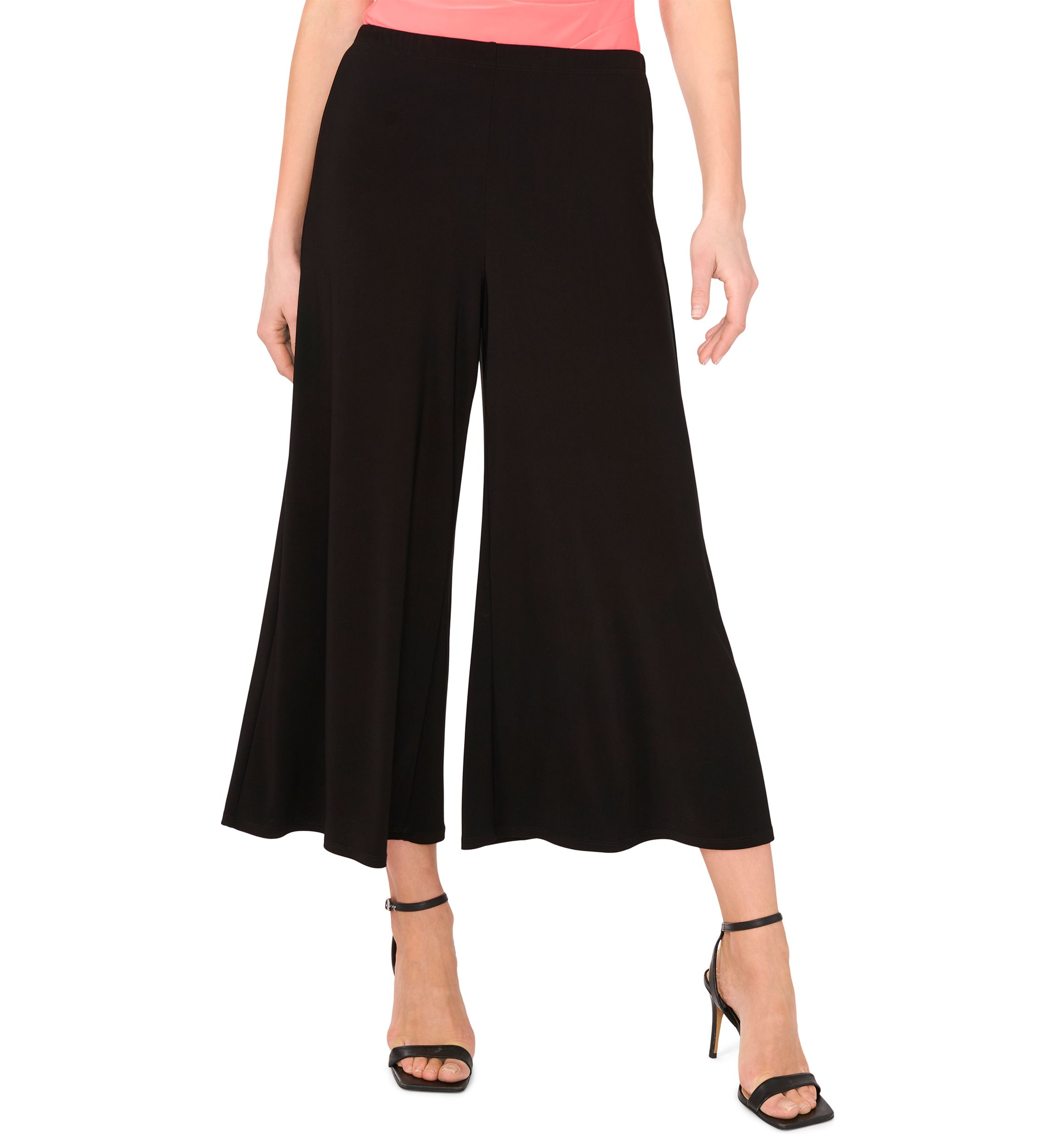 Womens Cropped Wide Leg Pants