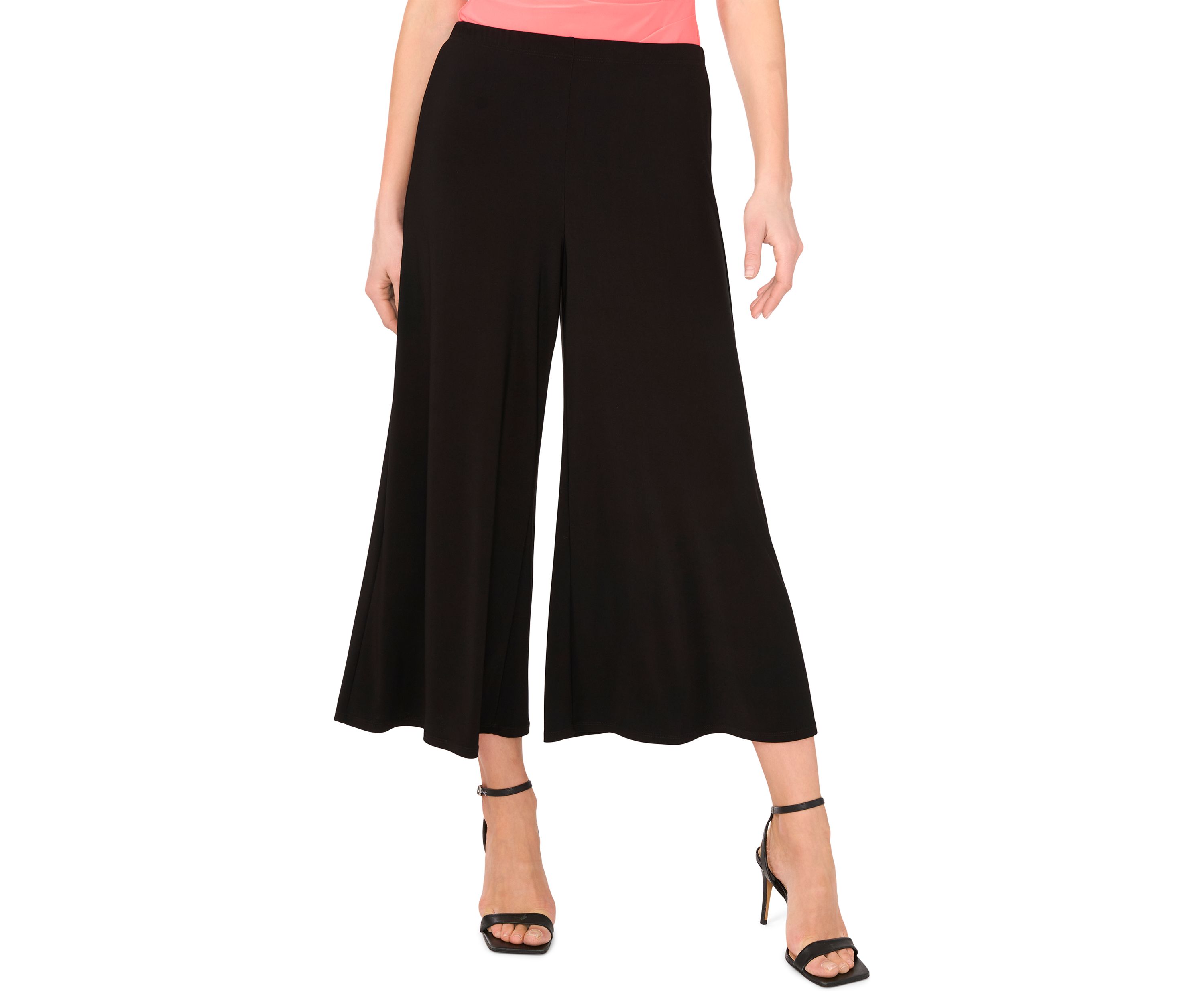 Womens Cropped Wide Leg Pants