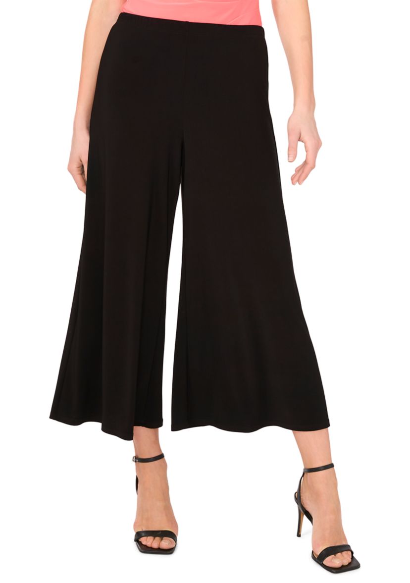 Womens Cropped Wide Leg Pants