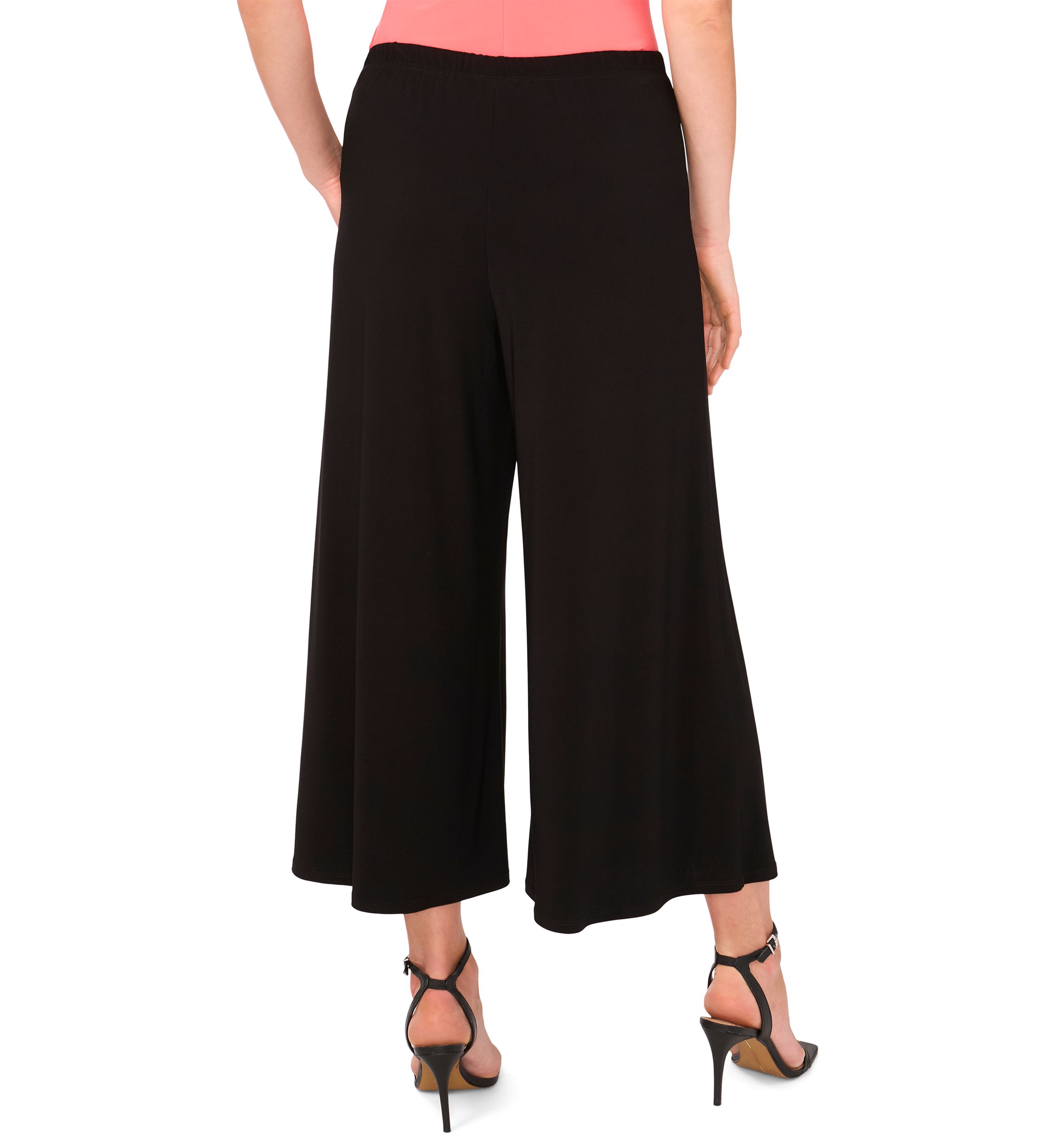Womens Cropped Wide Leg Pants