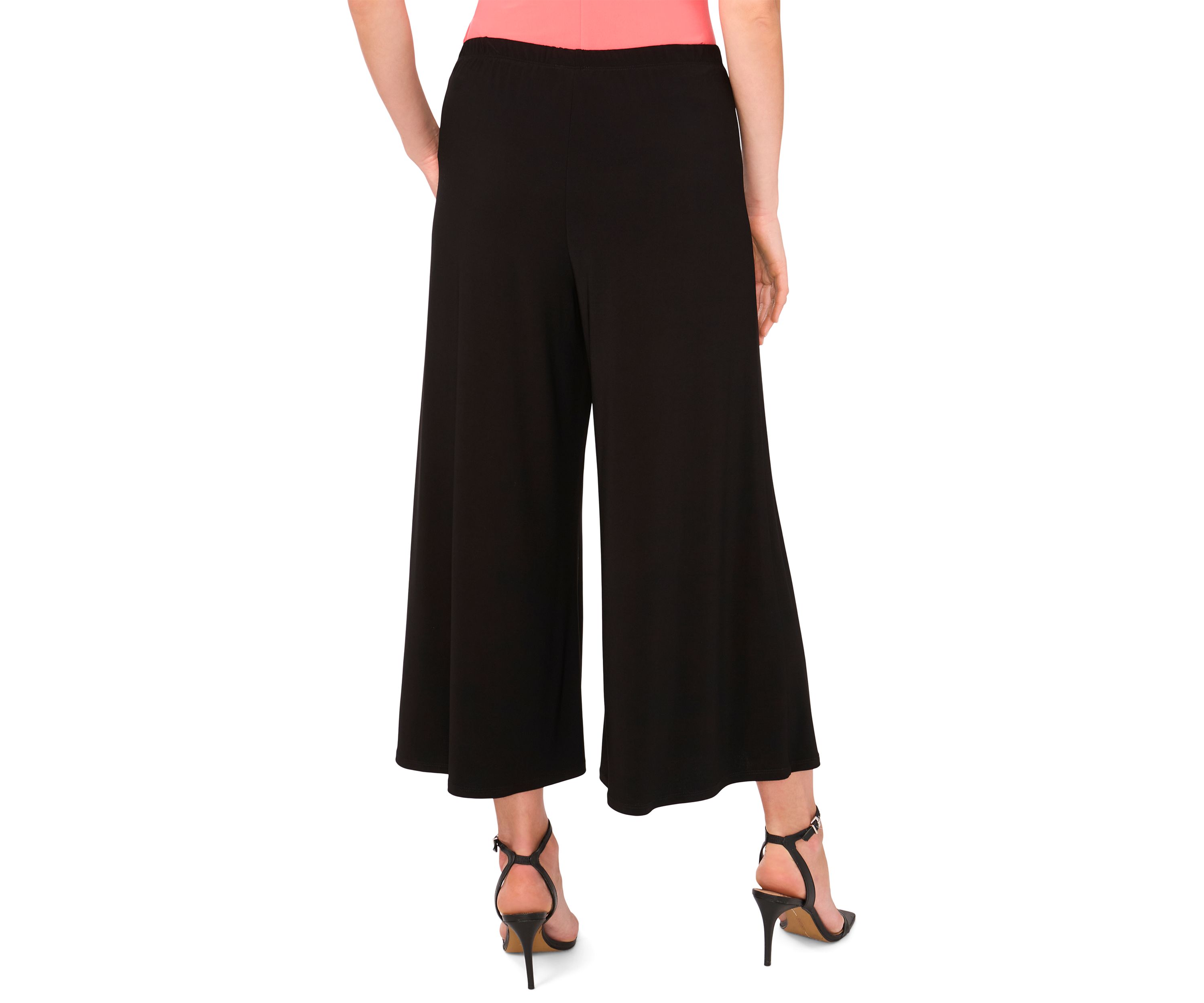 Womens Cropped Wide Leg Pants
