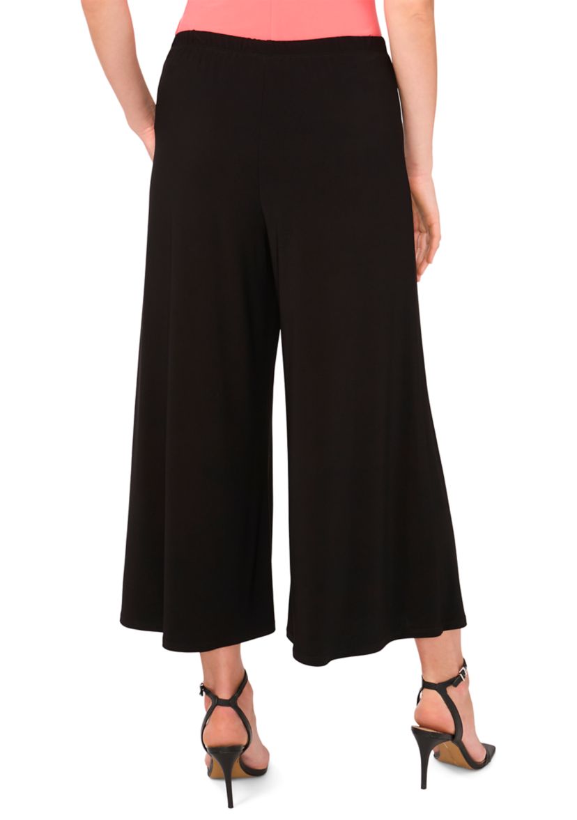 Womens Cropped Wide Leg Pants