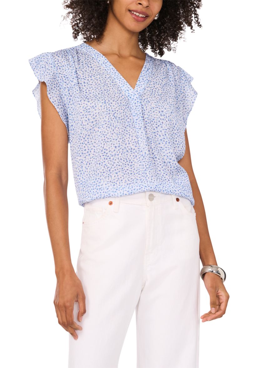 Womens Ruffle Sleeve Top